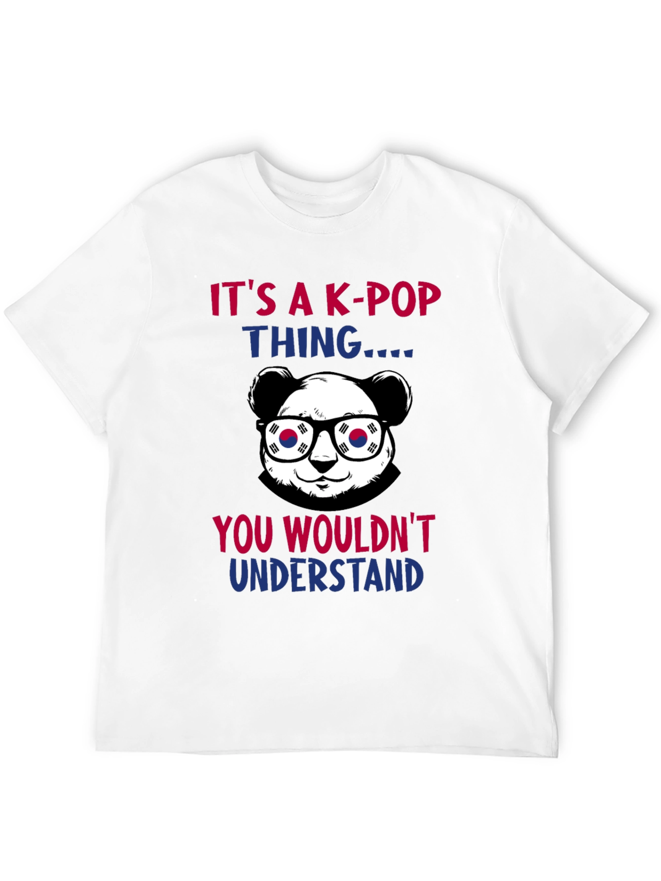 Camiseta Negra K-Pop Panda Coreano