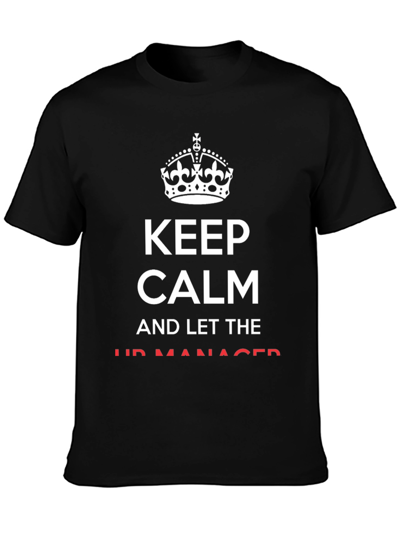 Camiseta Negra Keep Calm para el Jefe