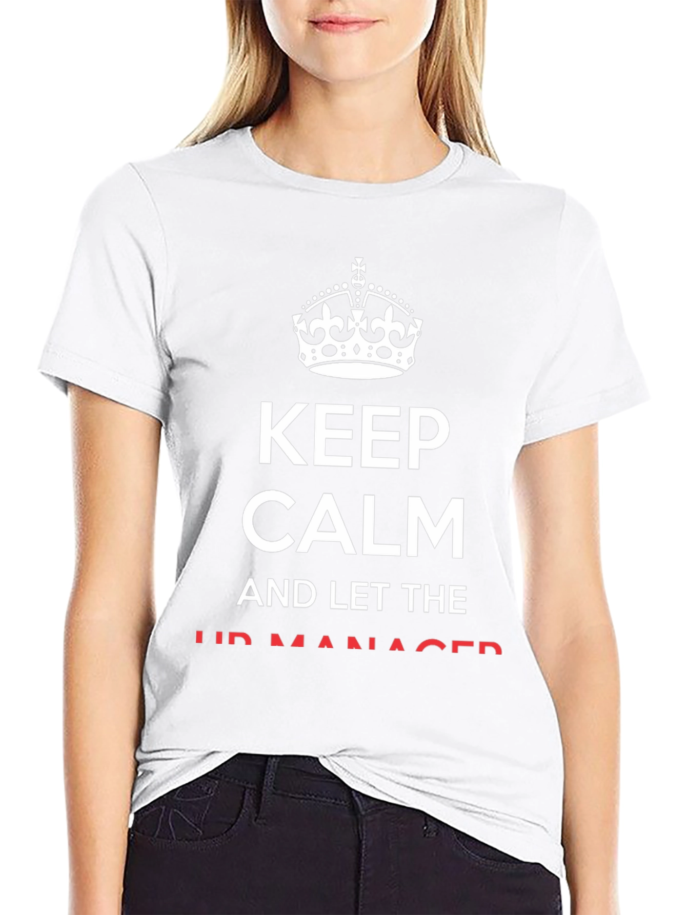 Camiseta Negra Keep Calm para el Jefe