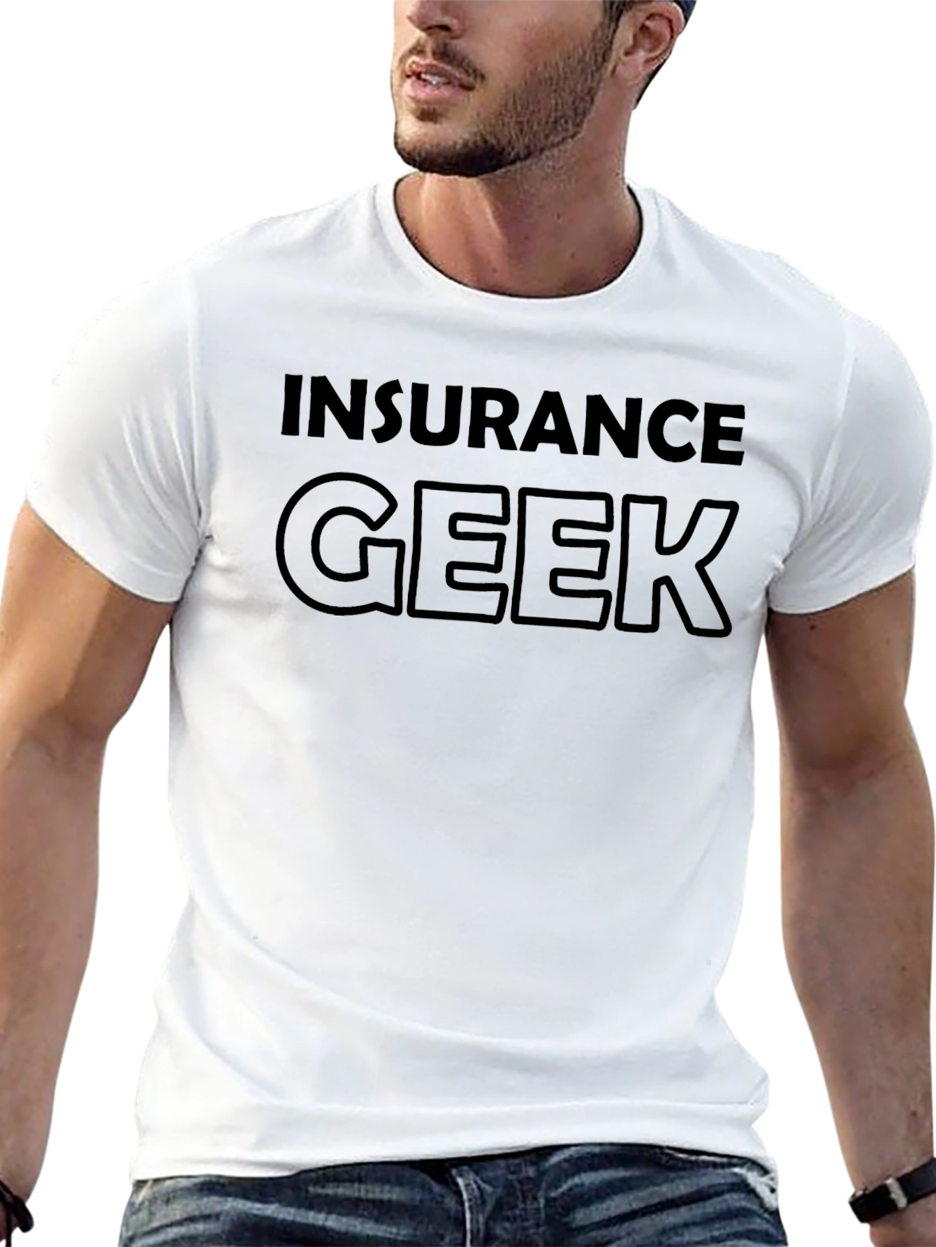 Camiseta Negra Insurance Geek - Estilo Casual
