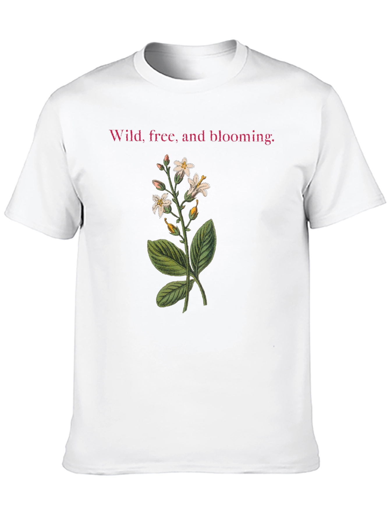 Camiseta Negra: Flores Silvestres y Libertad