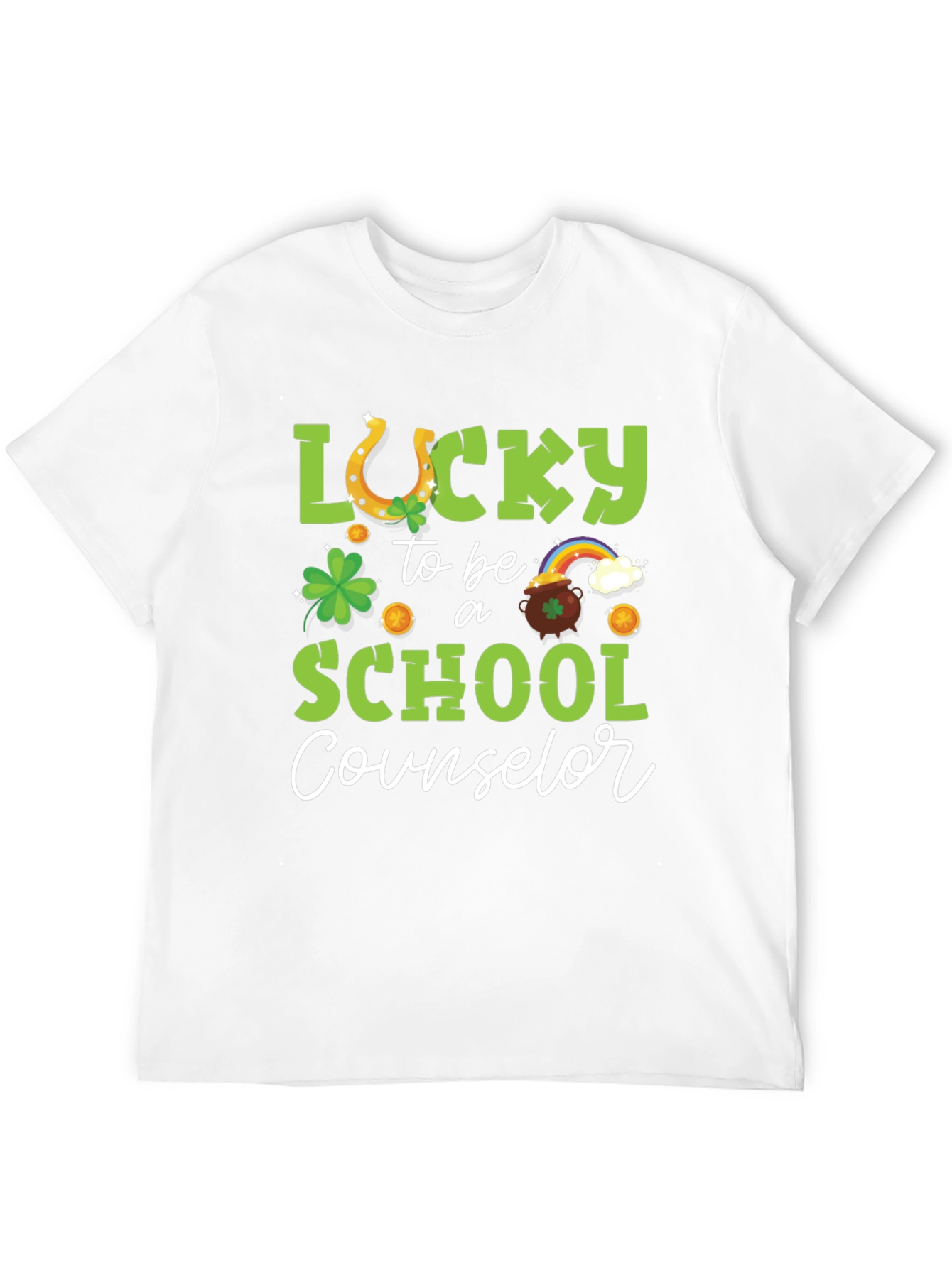 Camiseta Negra Lucky School Counselor San Patricio