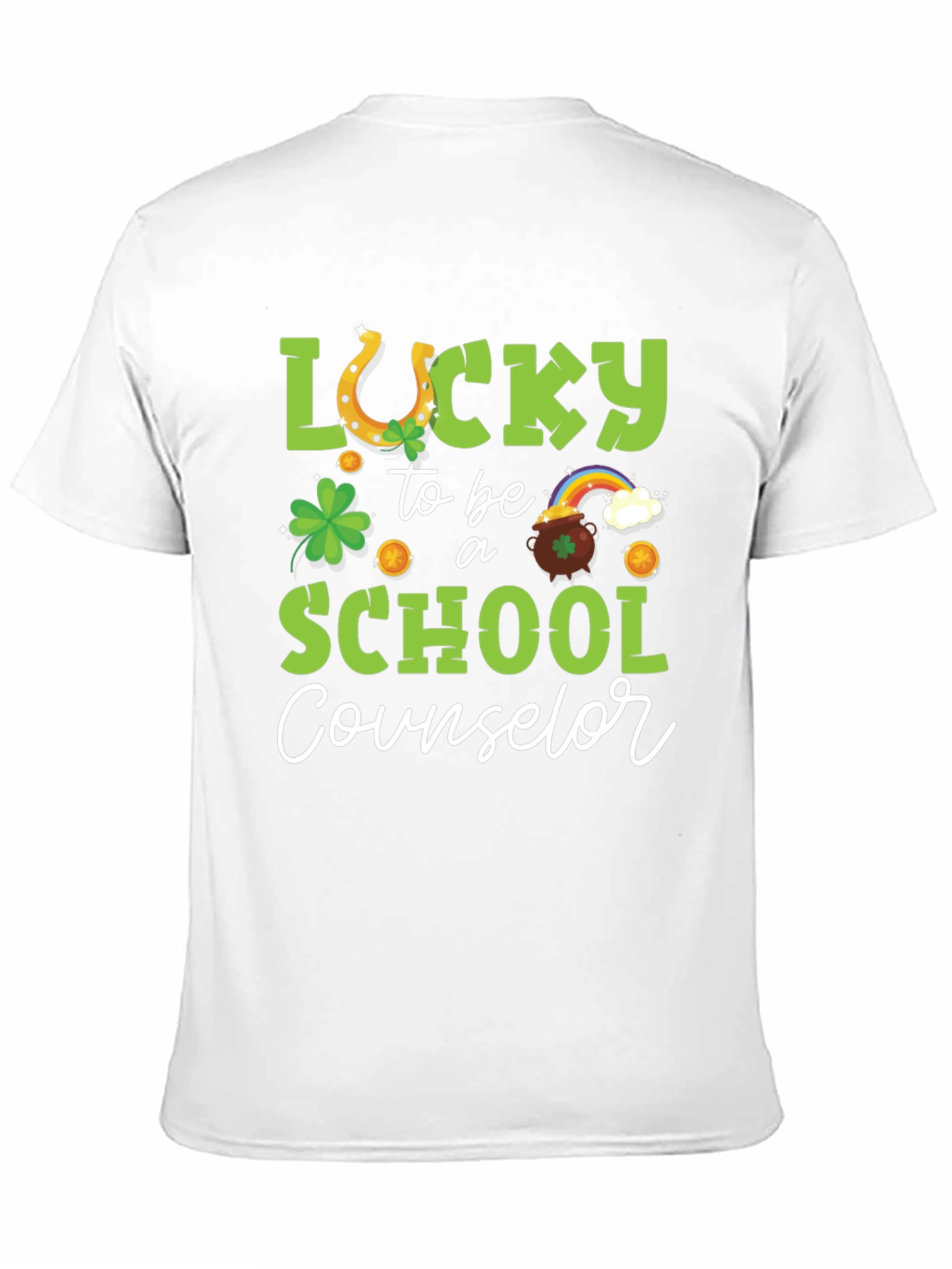 Camiseta Negra Lucky School Counselor San Patricio