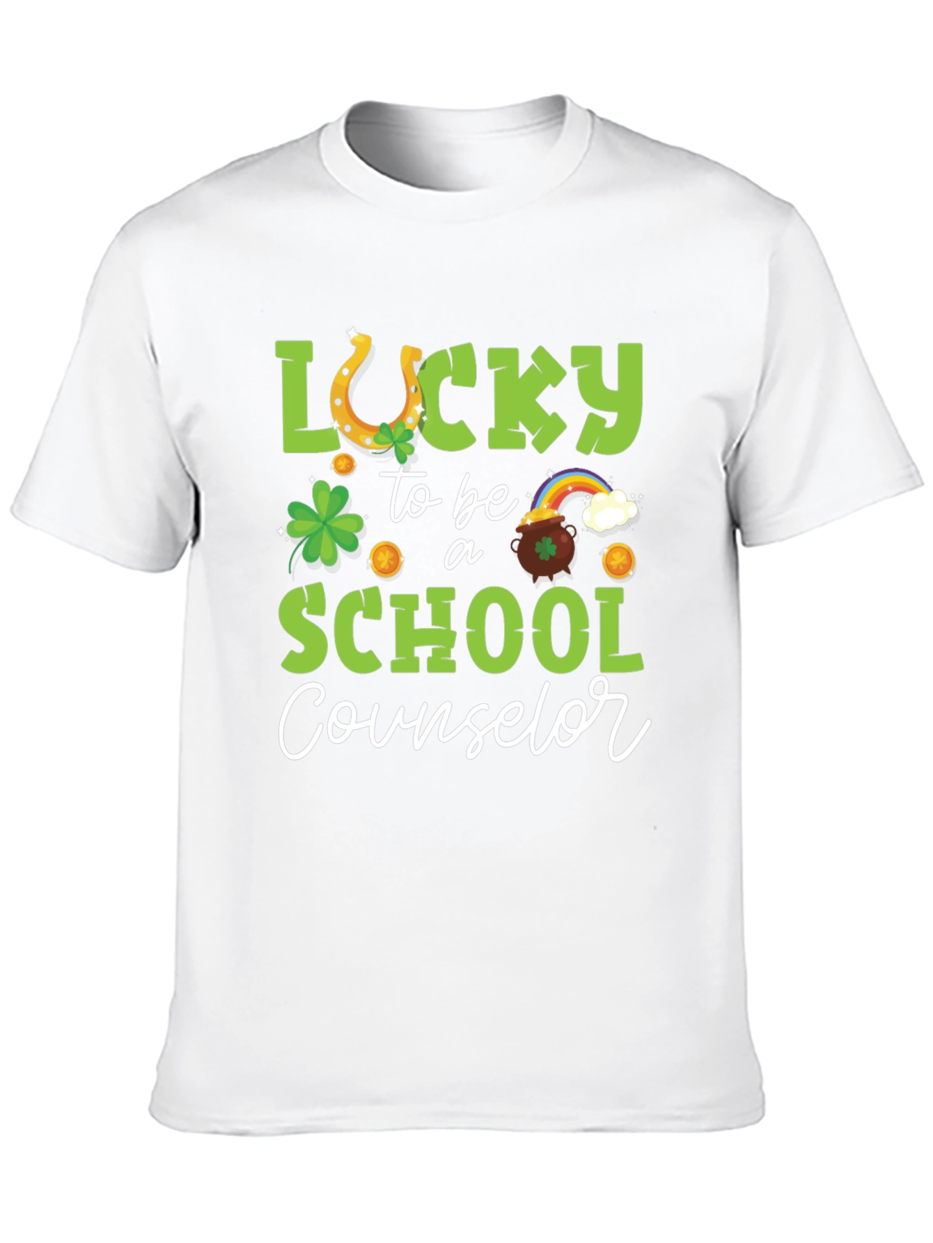 Camiseta Negra Lucky School Counselor San Patricio
