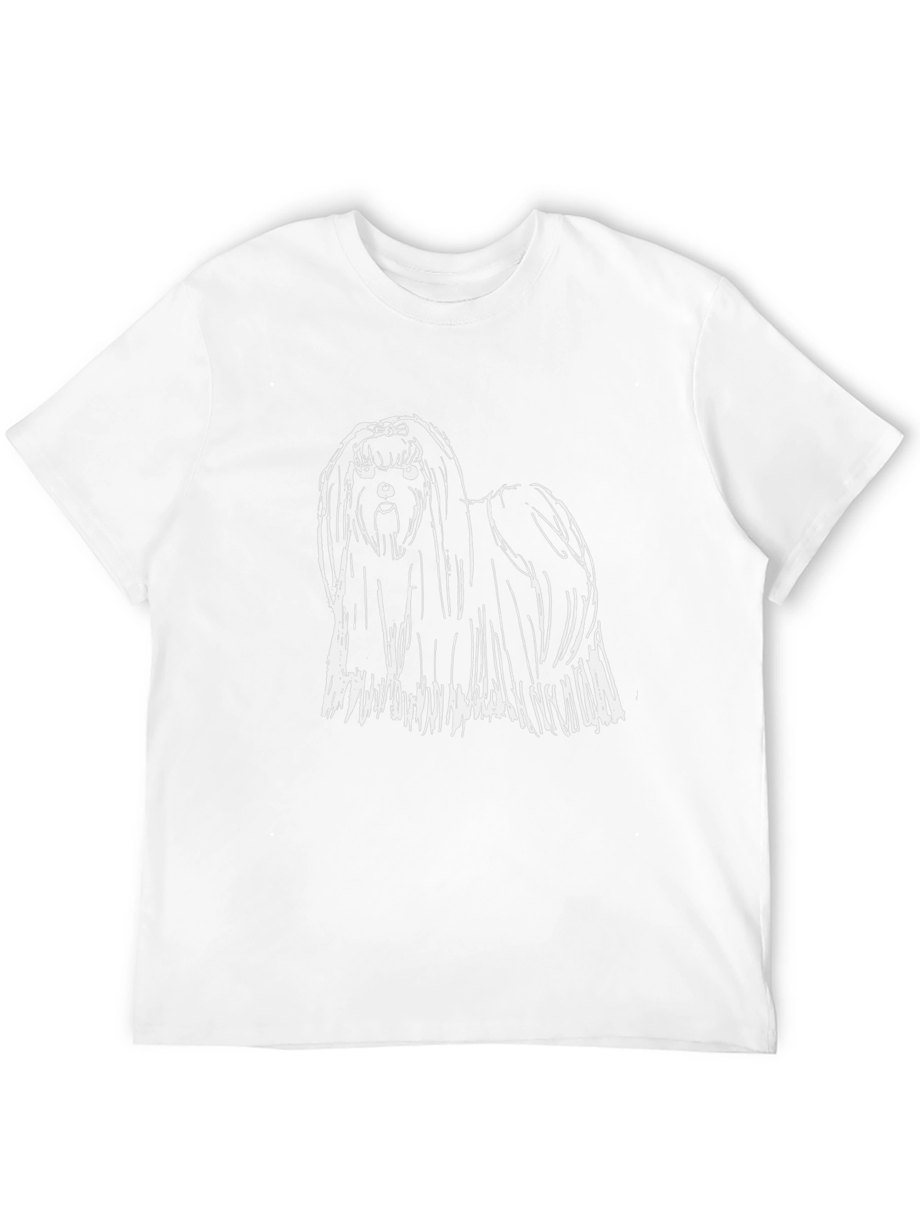Camiseta Negra con Diseño de Perro Shih Tzu