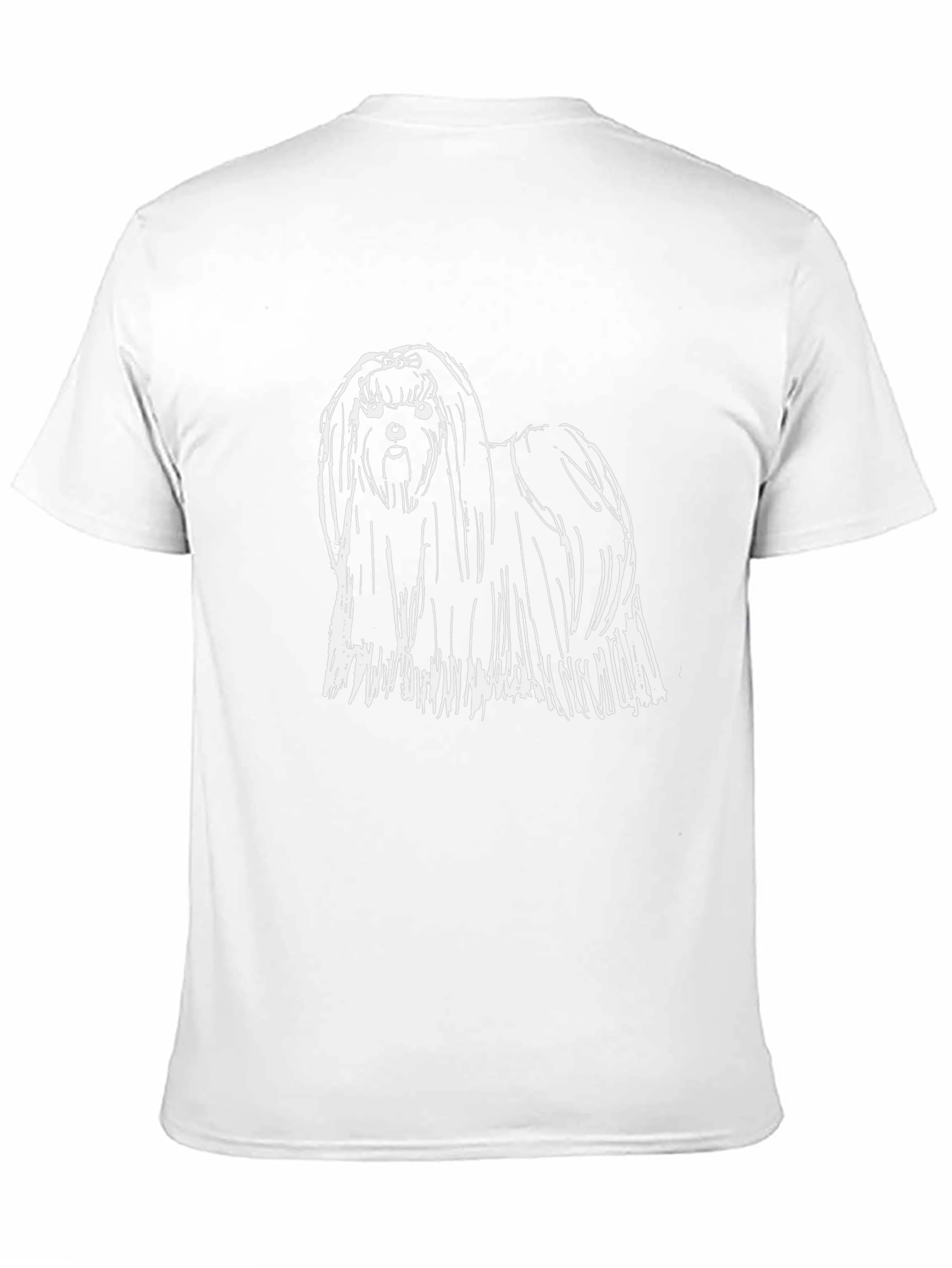 Camiseta Negra con Diseño de Perro Shih Tzu