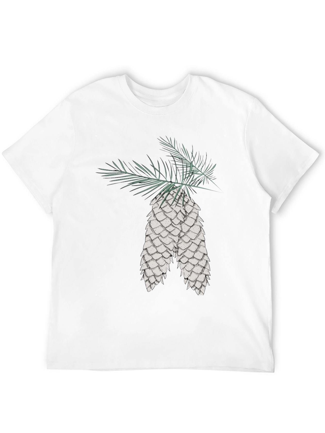 Camiseta Negra con Diseño de Piñas