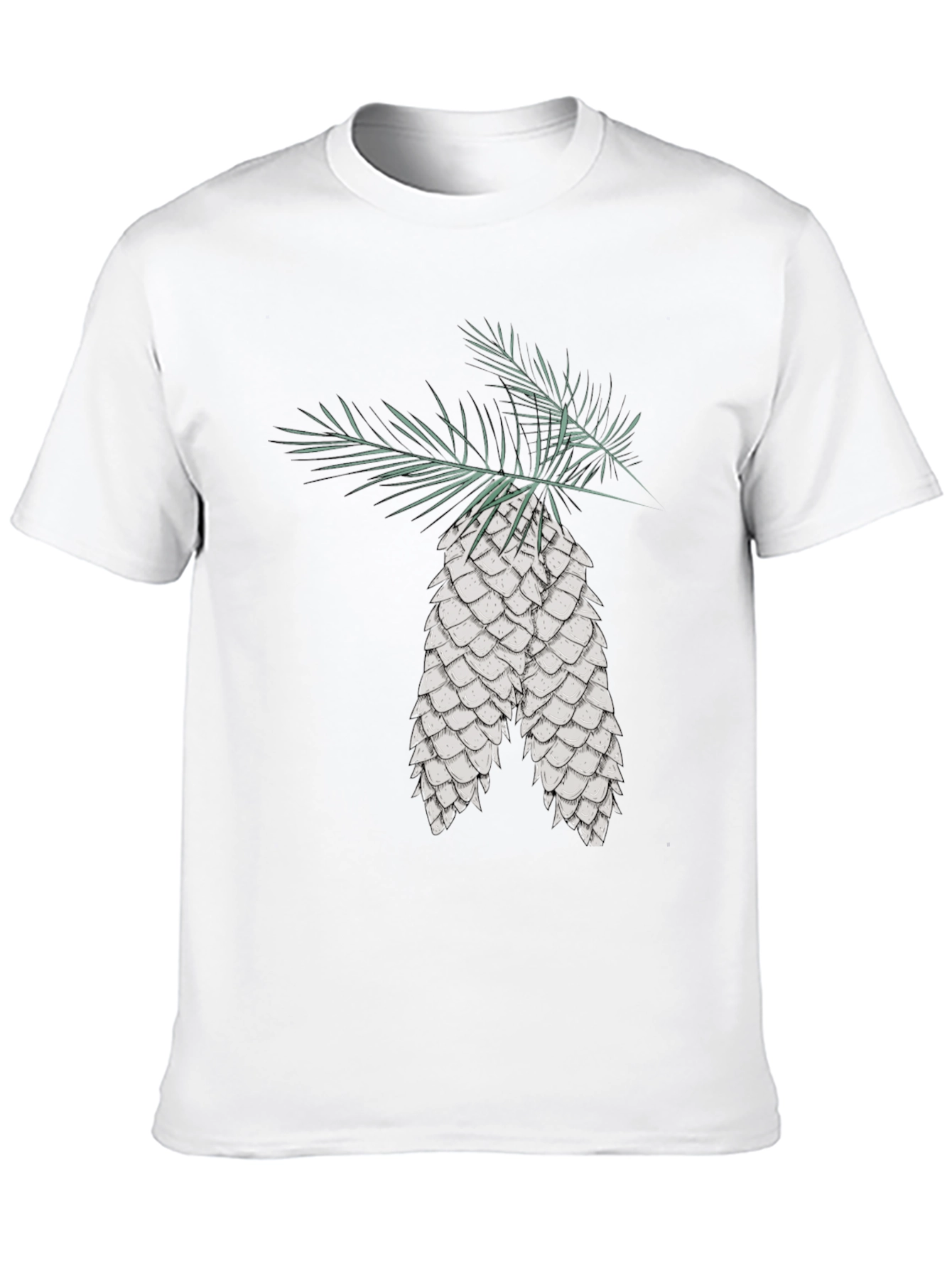 Camiseta Negra con Diseño de Piñas