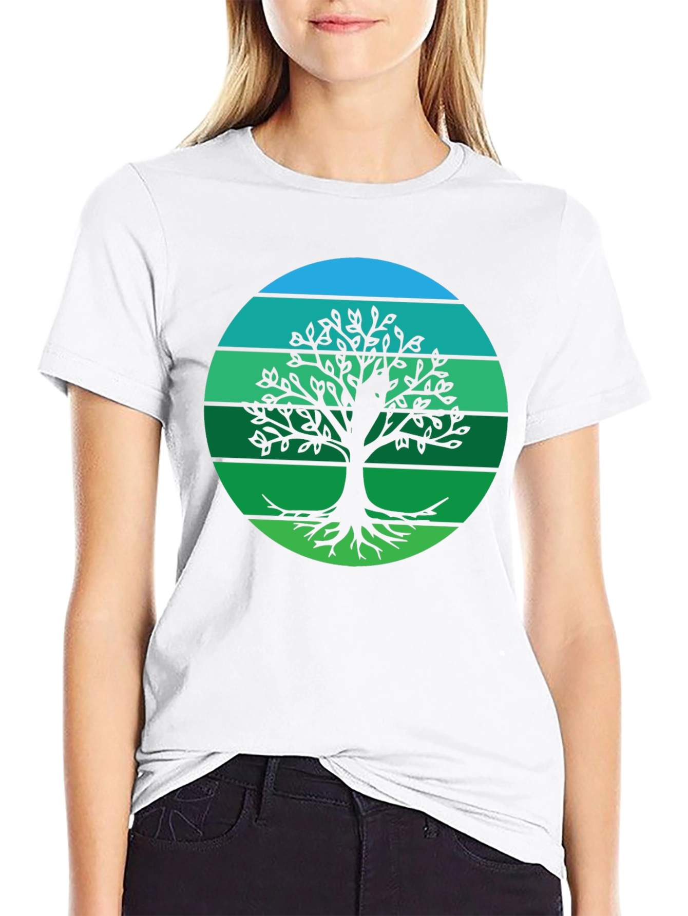 Camiseta Negra Árbol de la Vida Retro