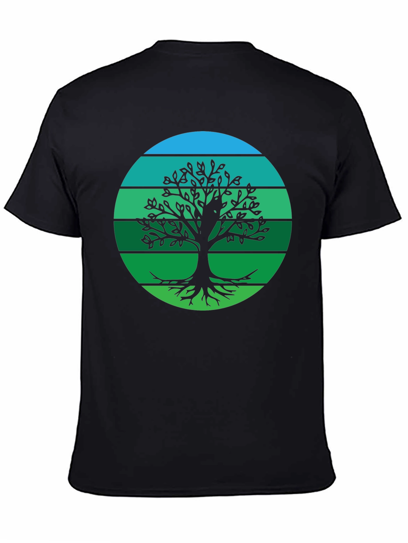 Camiseta Negra Árbol de la Vida Retro