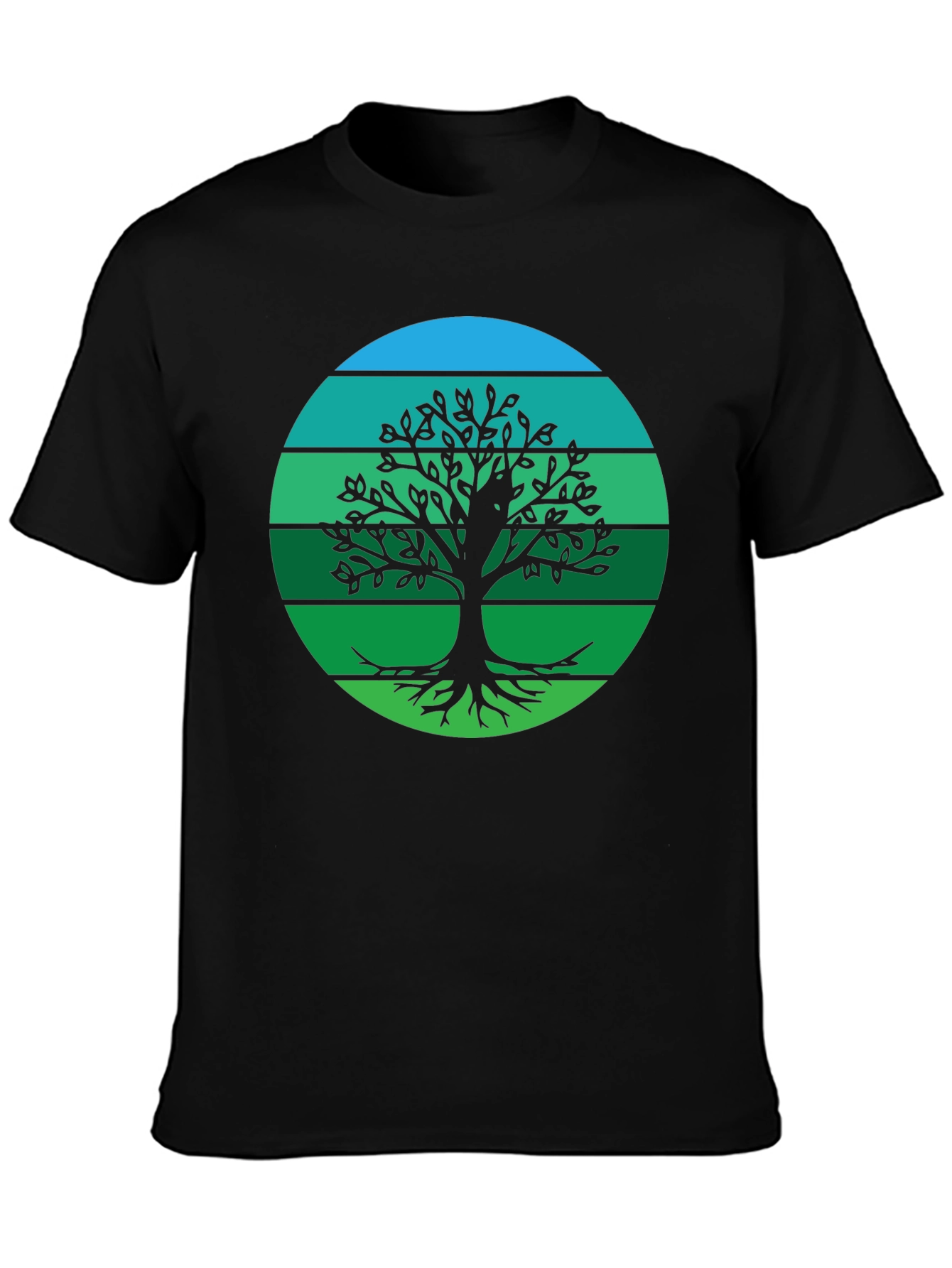 Camiseta Negra Árbol de la Vida Retro