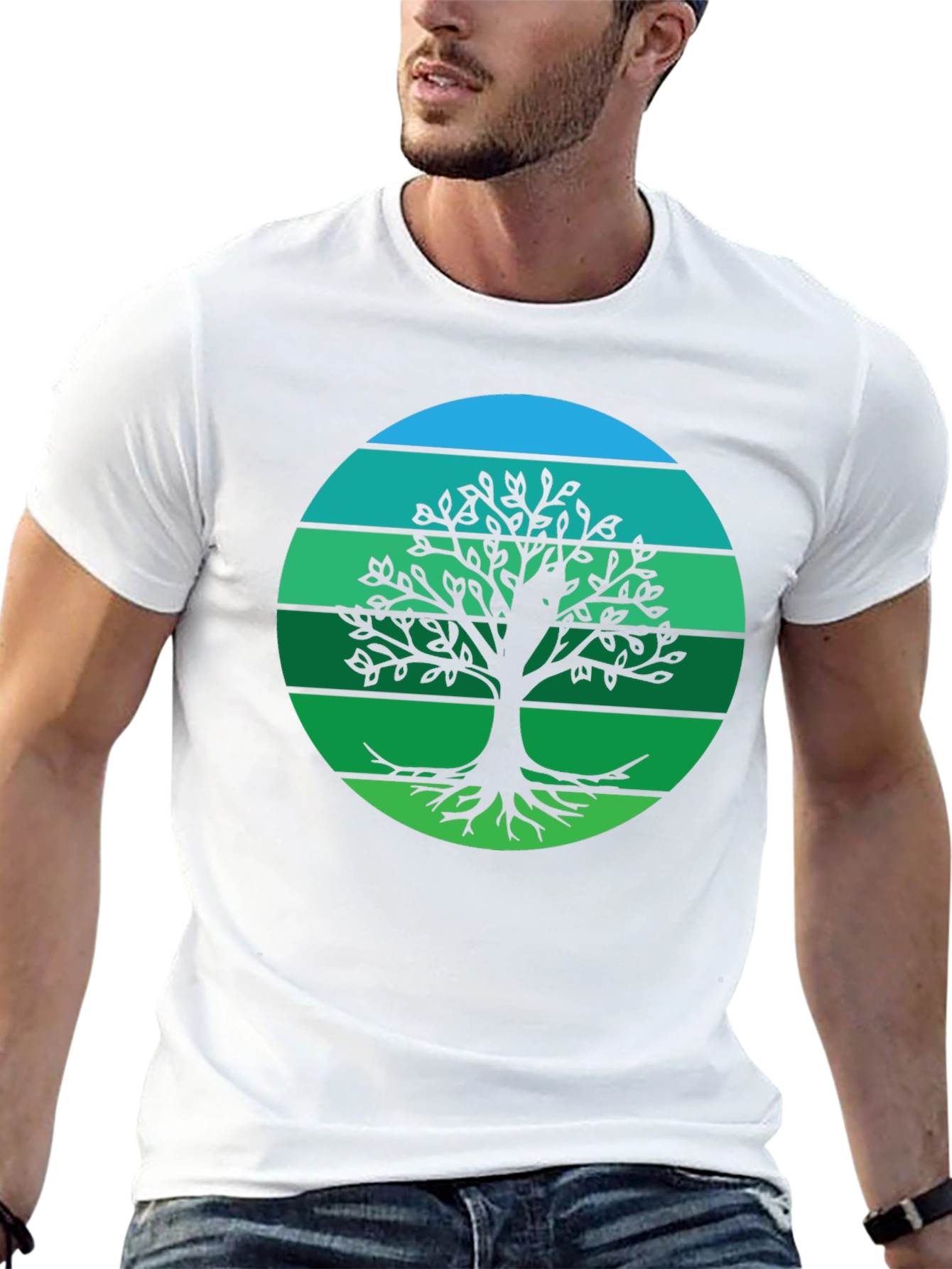 Camiseta Negra Árbol de la Vida Retro