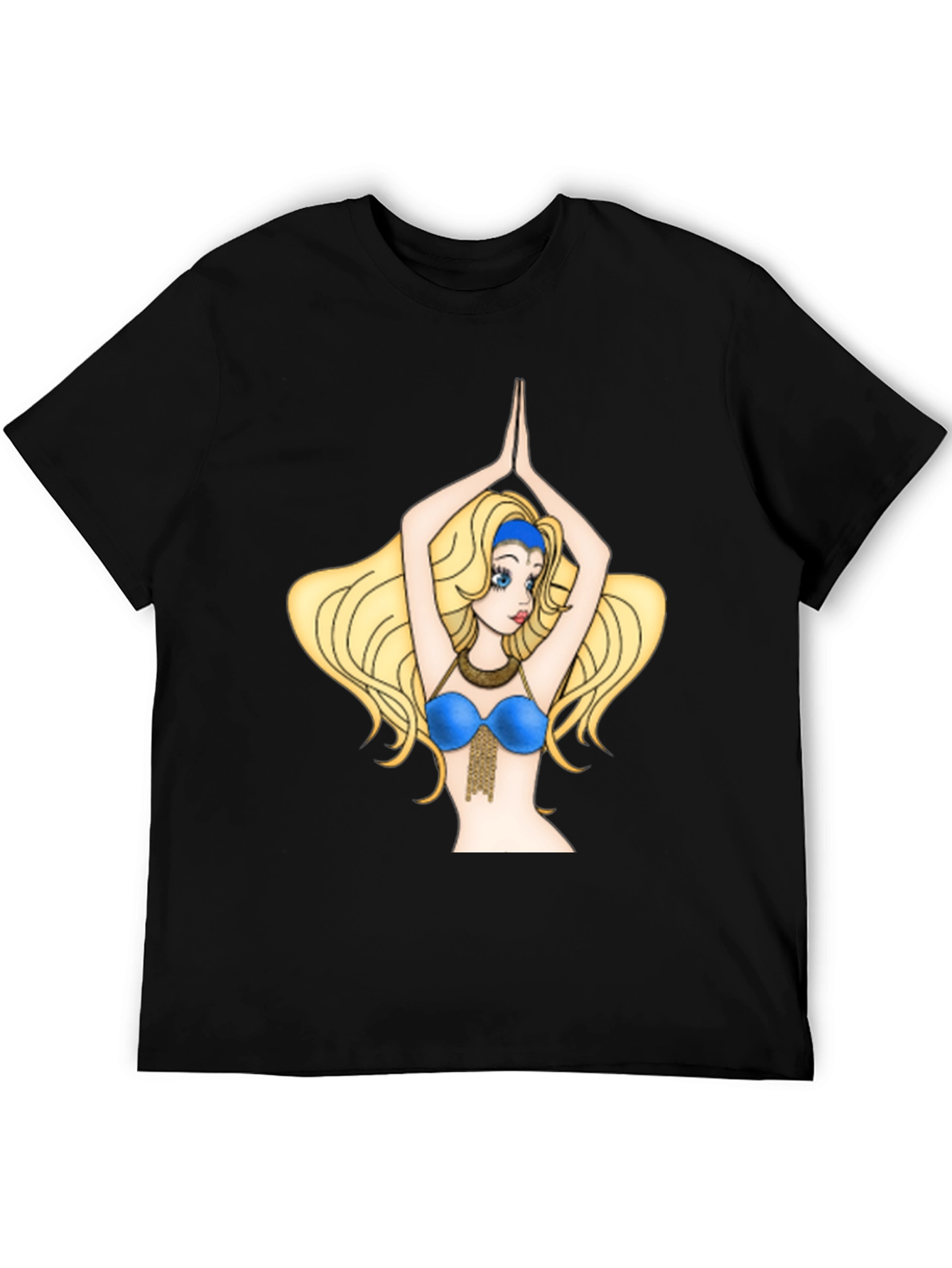 Camiseta Negra con Diseño de Bailarina Animada