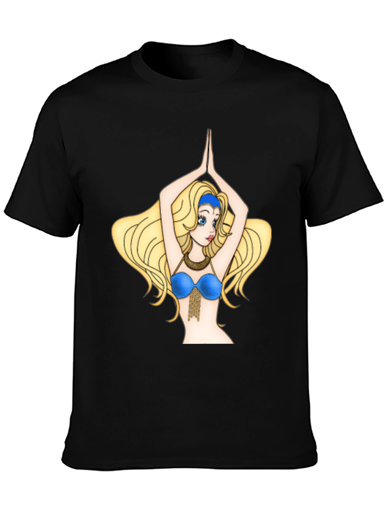 Camiseta Negra con Diseño de Bailarina Animada