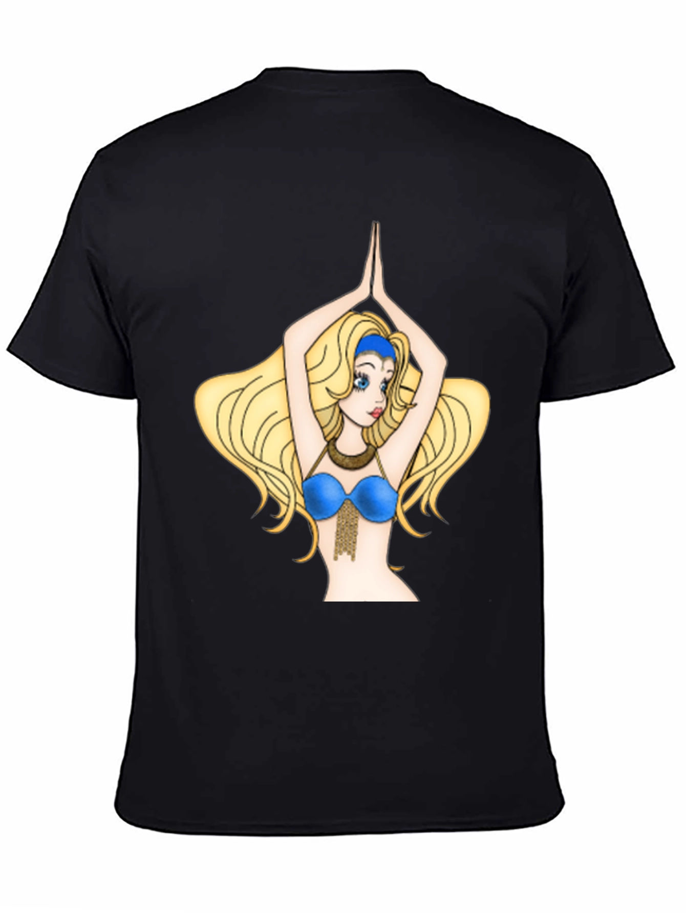 Camiseta Negra con Diseño de Bailarina Animada