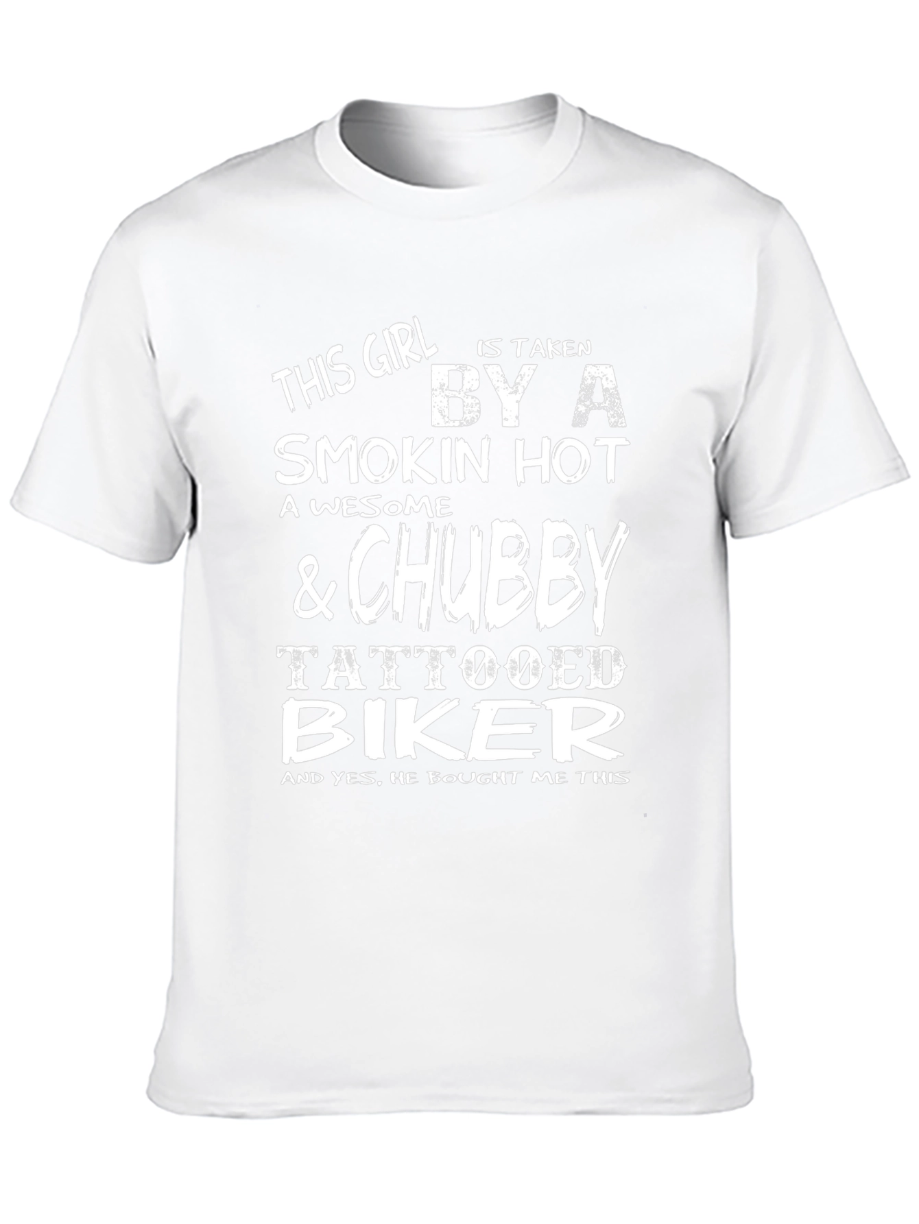 Camiseta Negra: Mi Chica es de un Biker Tatuado