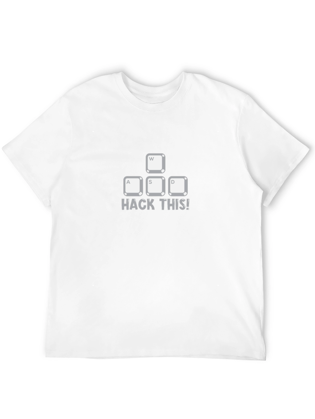 Camiseta Negra: Hack This! Teclas WASD para Programadores