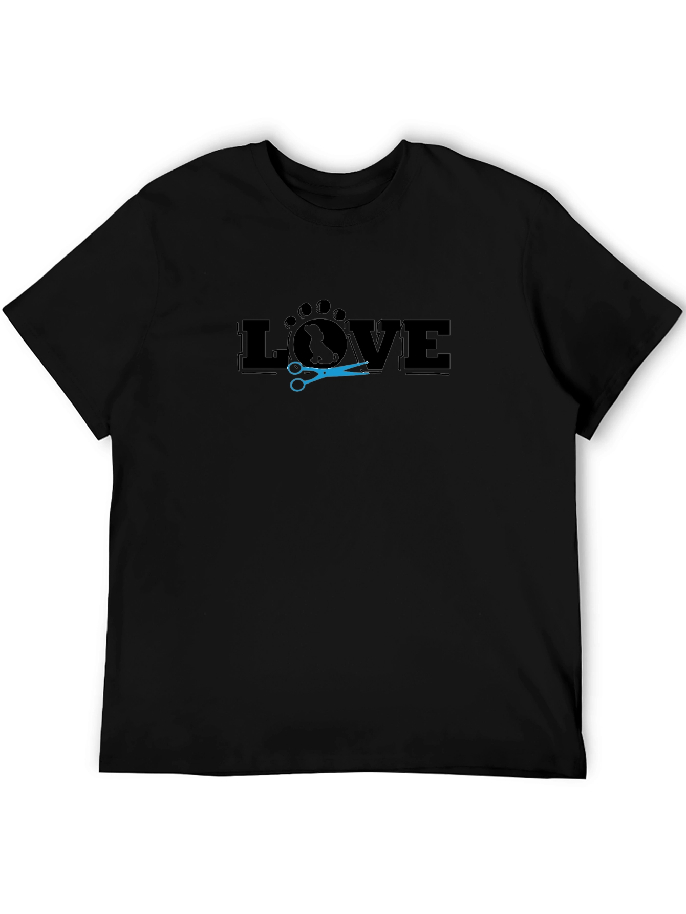 Camiseta Negra Love Peluquería Canina