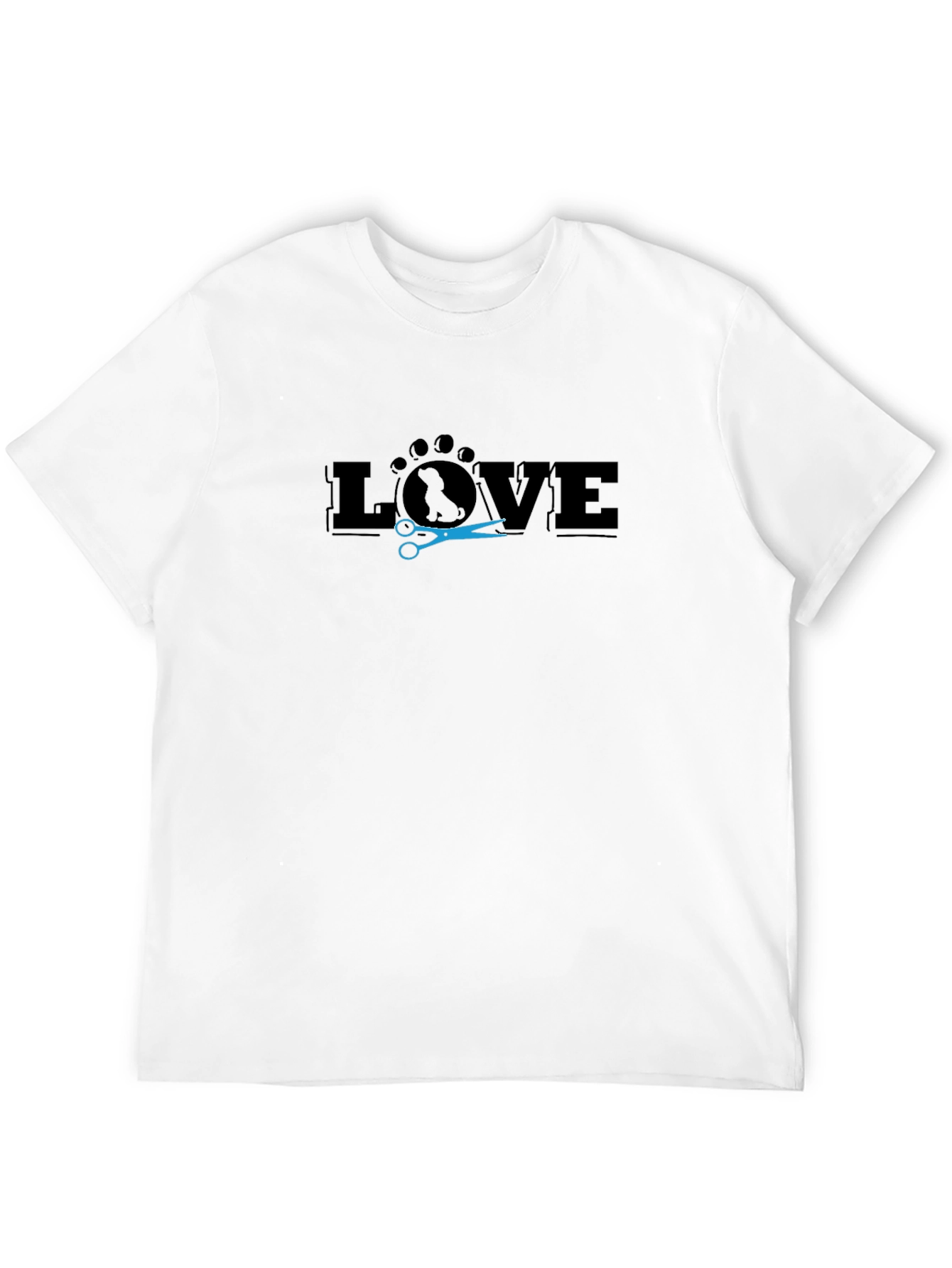 Camiseta Negra Love Peluquería Canina