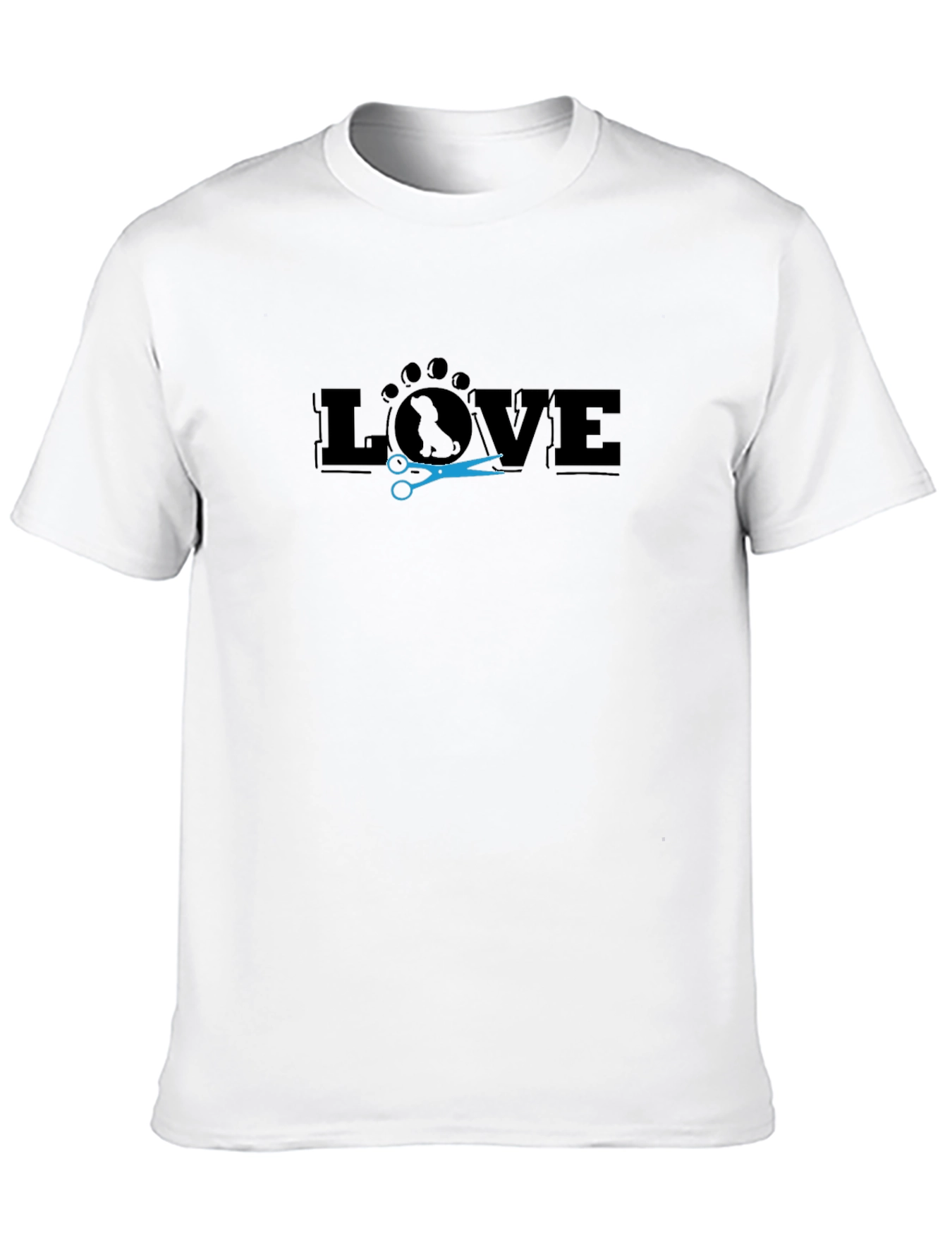 Camiseta Negra Love Peluquería Canina