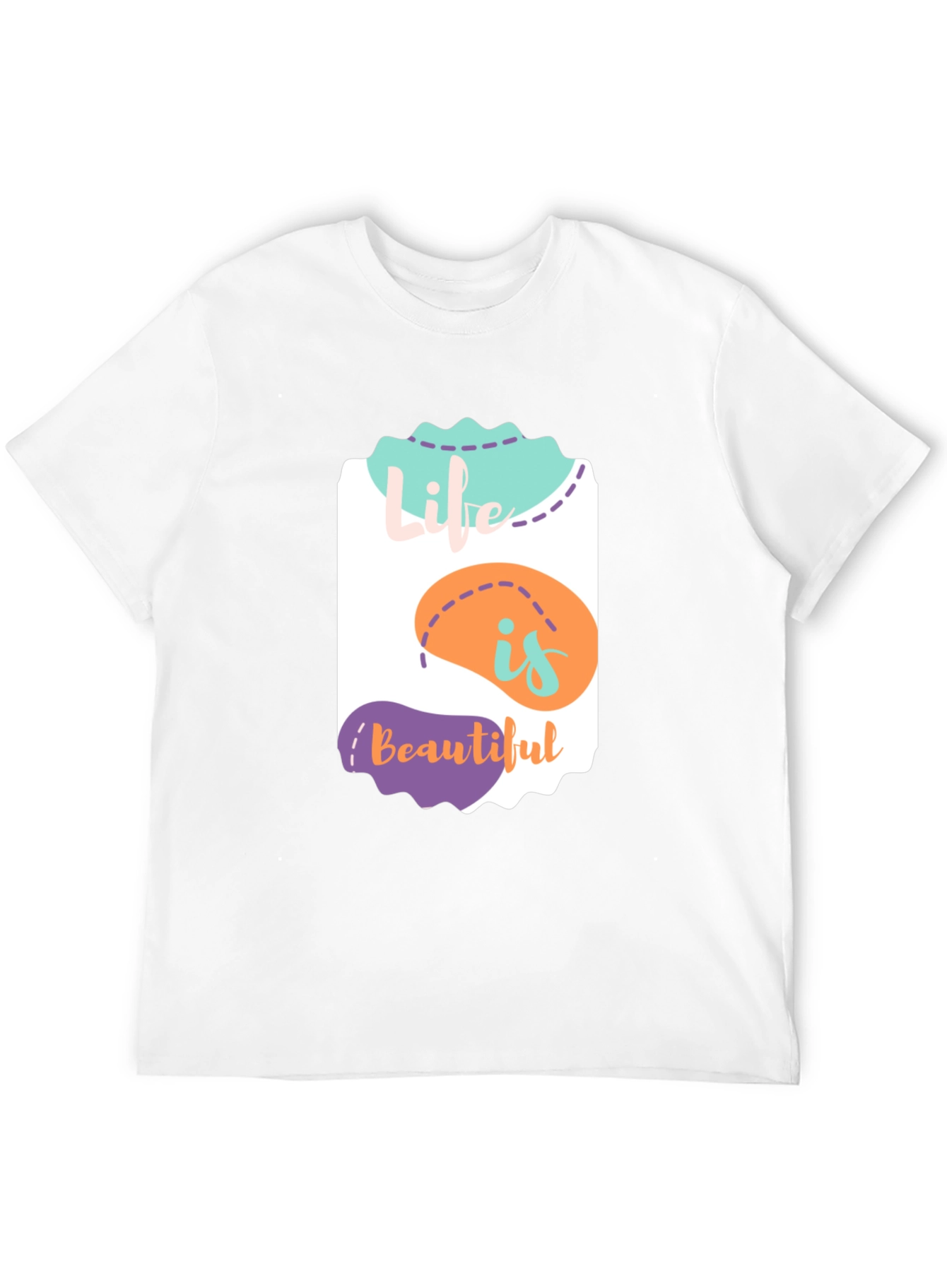 Camiseta Negra La Vida es Bella - Diseño Único