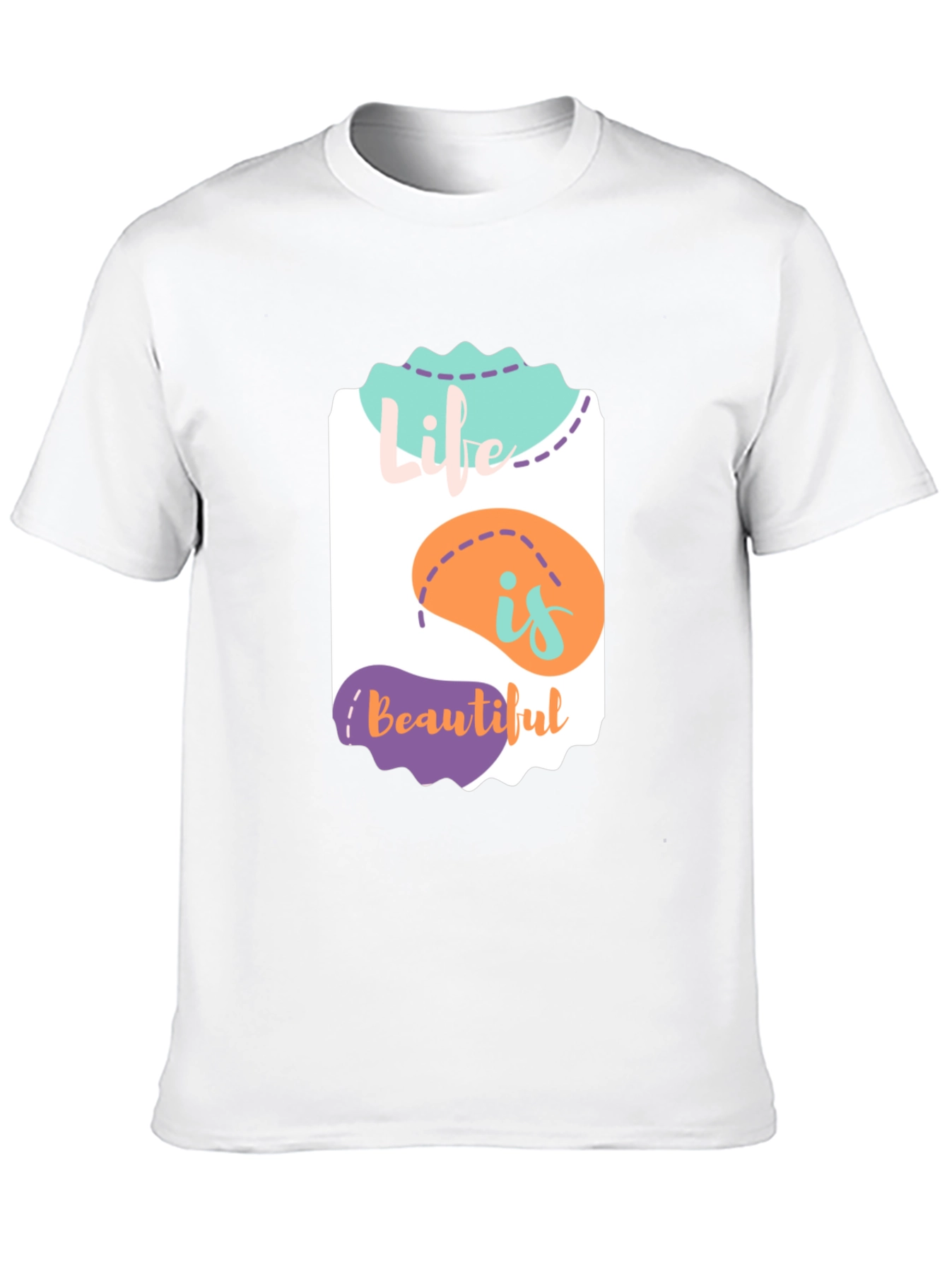 Camiseta Negra La Vida es Bella - Diseño Único