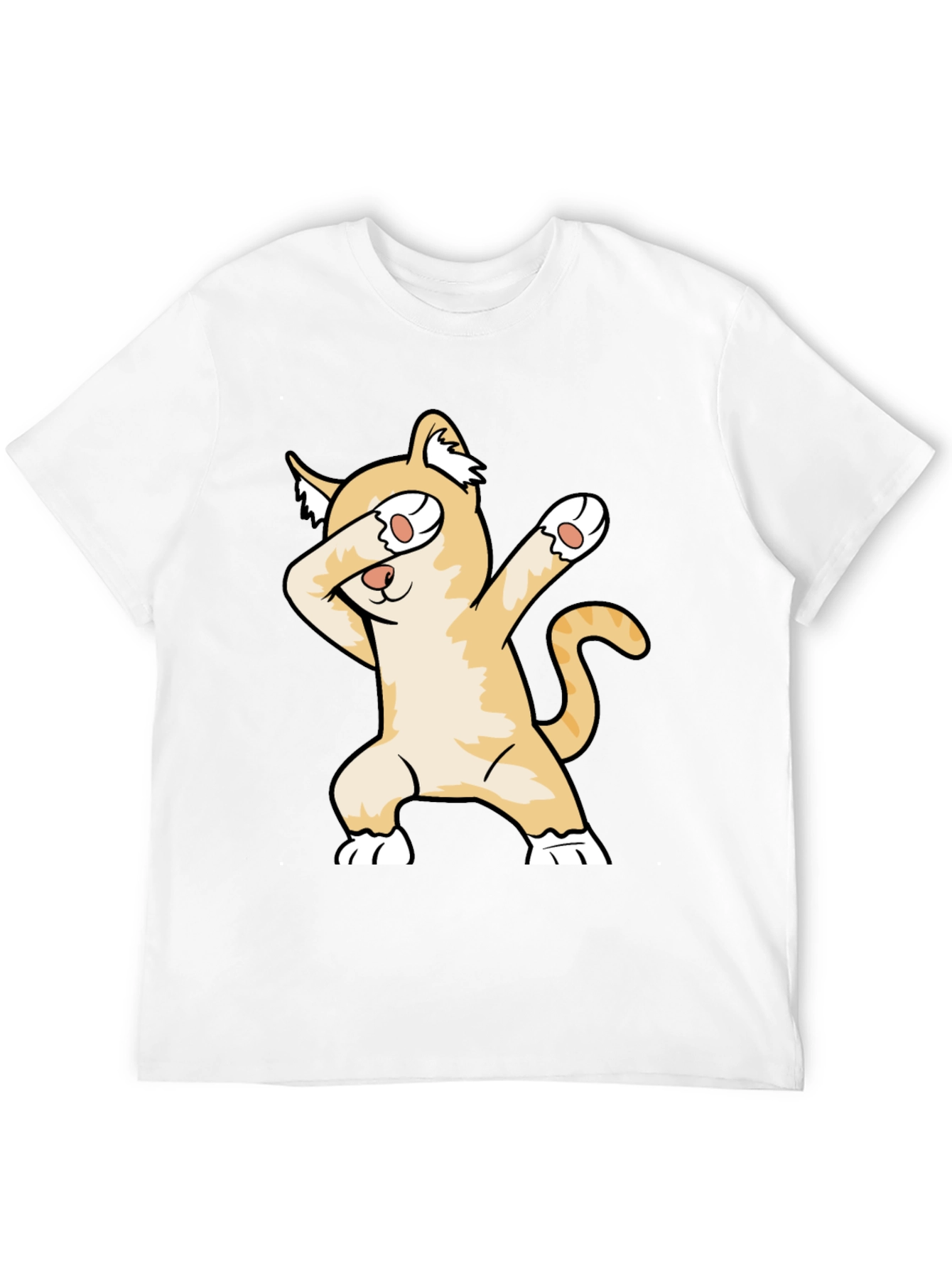Camiseta Negra con Gato Dabbing