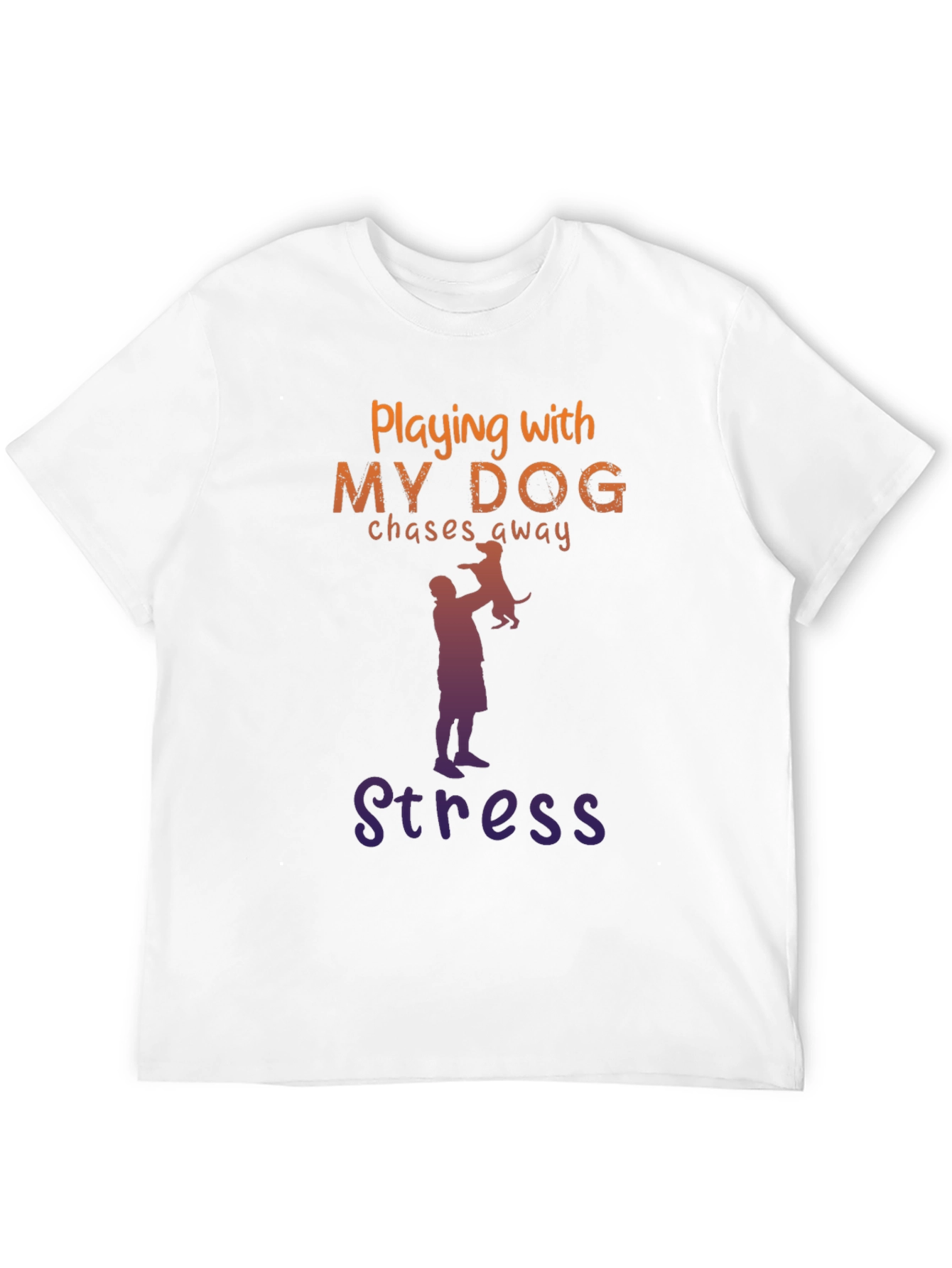 Camiseta Hombre: Juego con Mi Perro Adiós Estrés