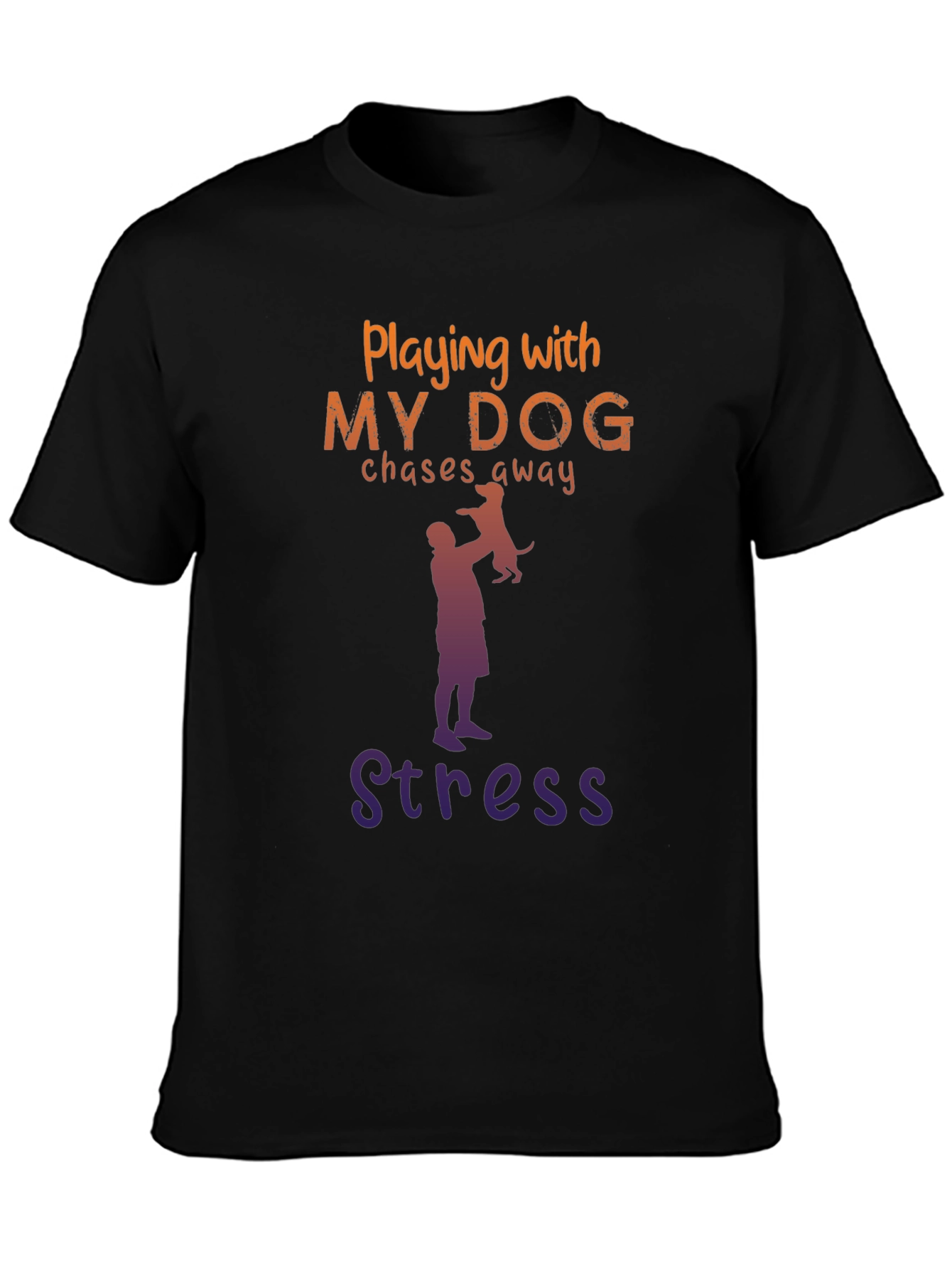 Camiseta Hombre: Juego con Mi Perro Adiós Estrés