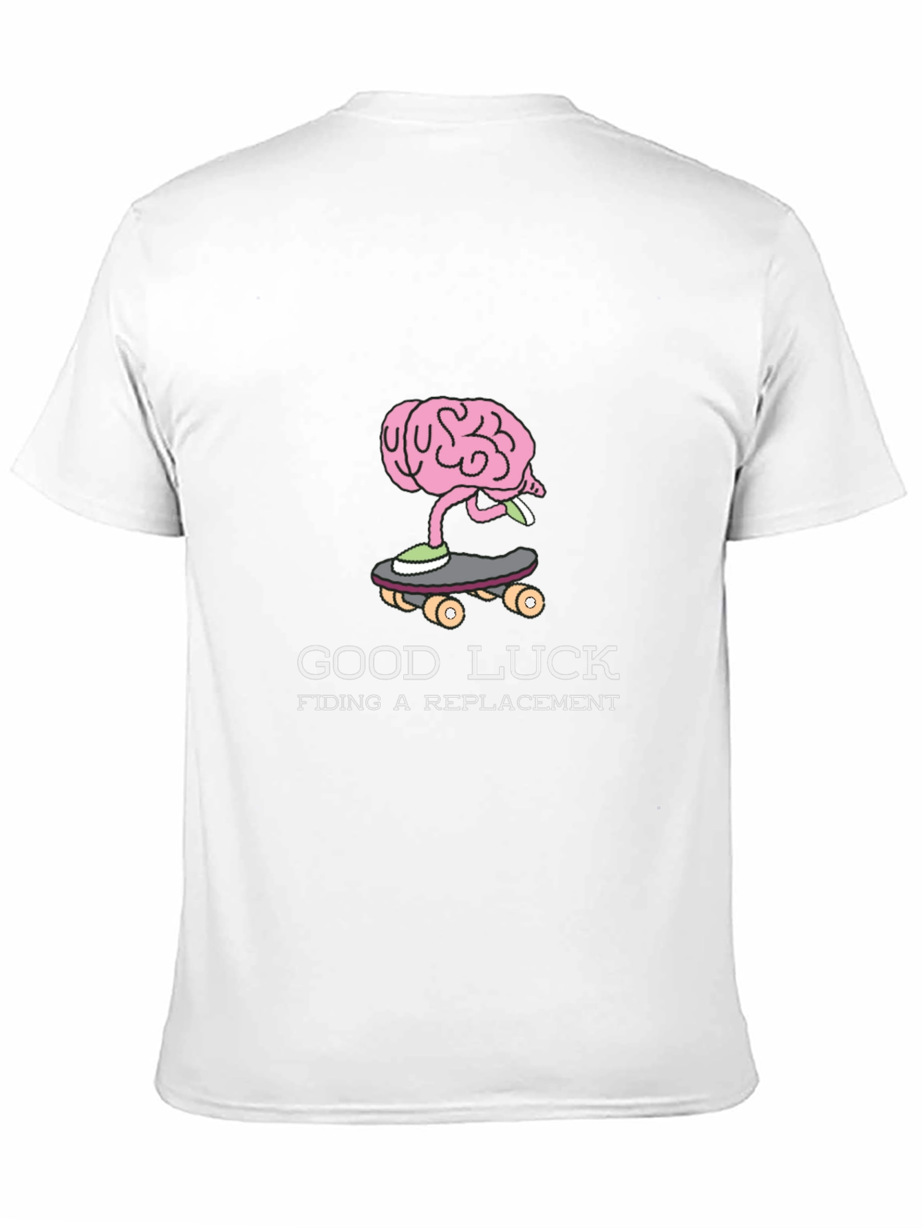 Camiseta Negra con Diseño de Cerebro en Skate
