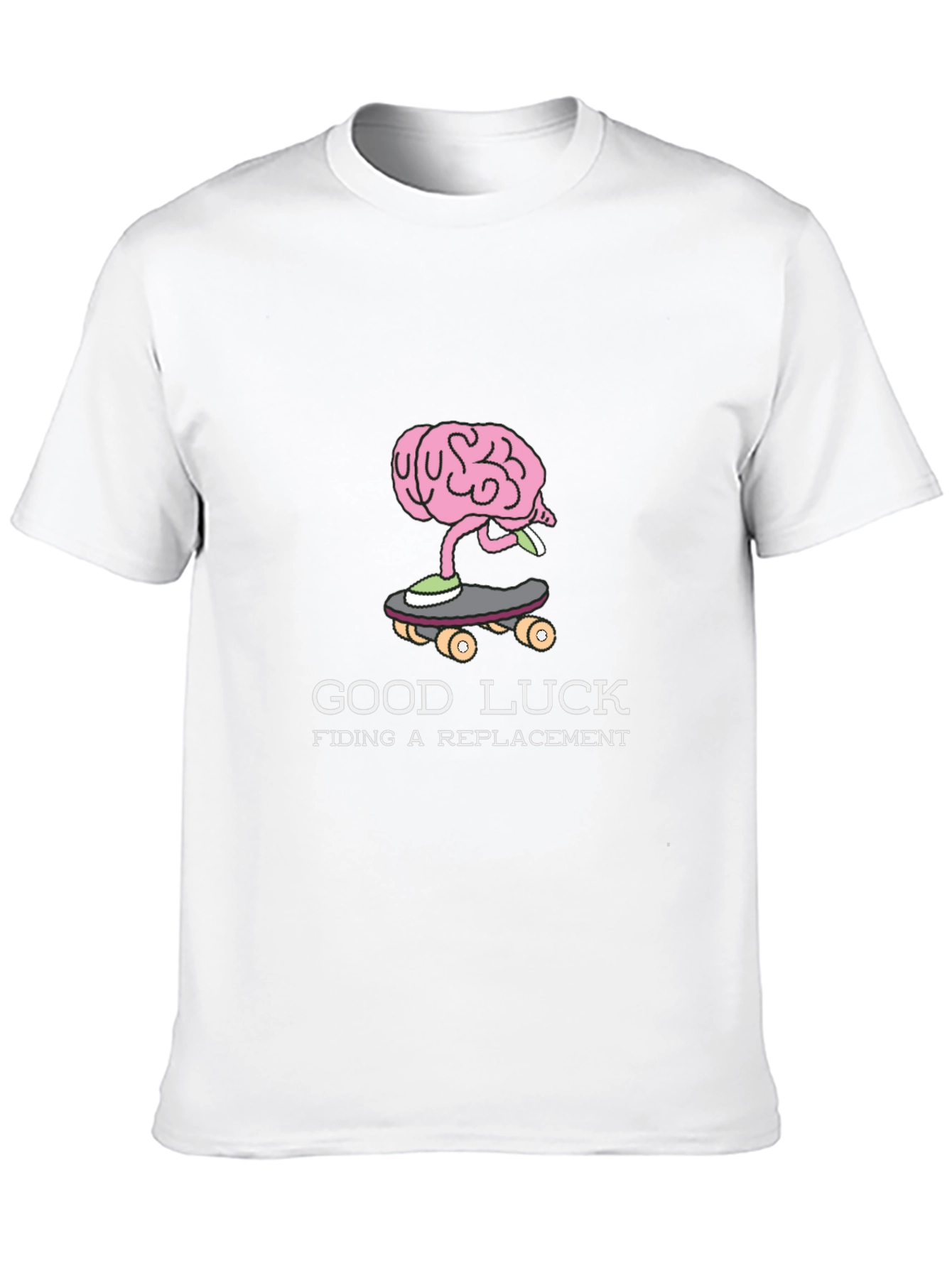 Camiseta Negra con Diseño de Cerebro en Skate