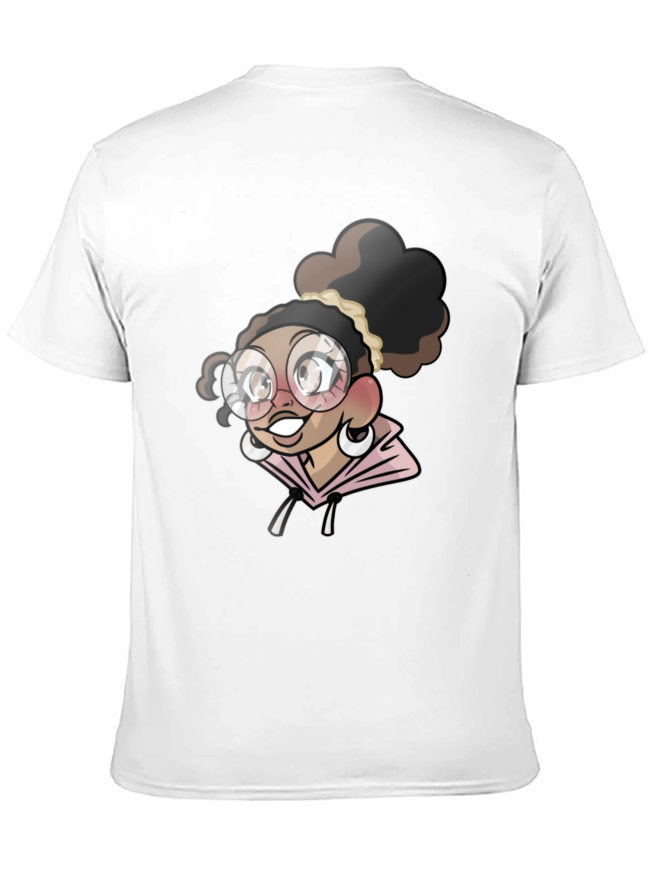 Camiseta Negra con Diseño de Chica Anime