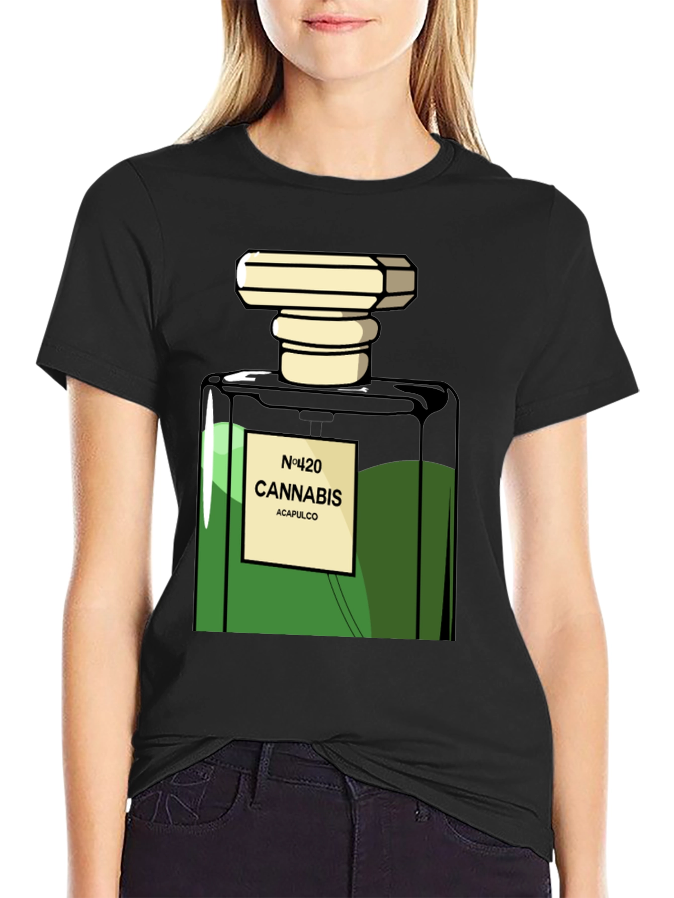 Camiseta Negra Cannabis N°420