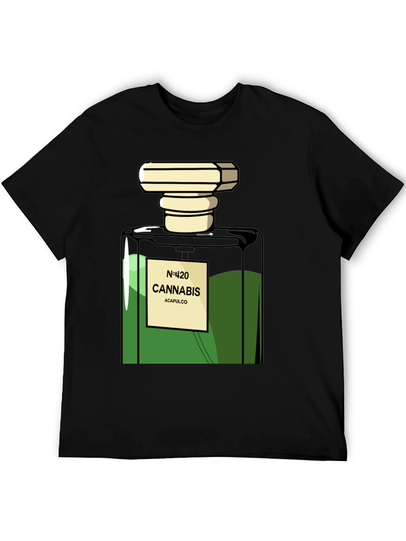 Camiseta Negra Cannabis N°420