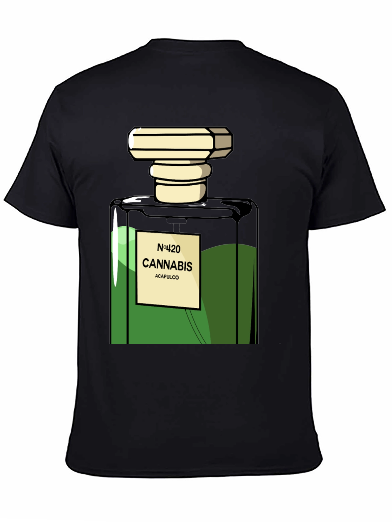 Camiseta Negra Cannabis N°420