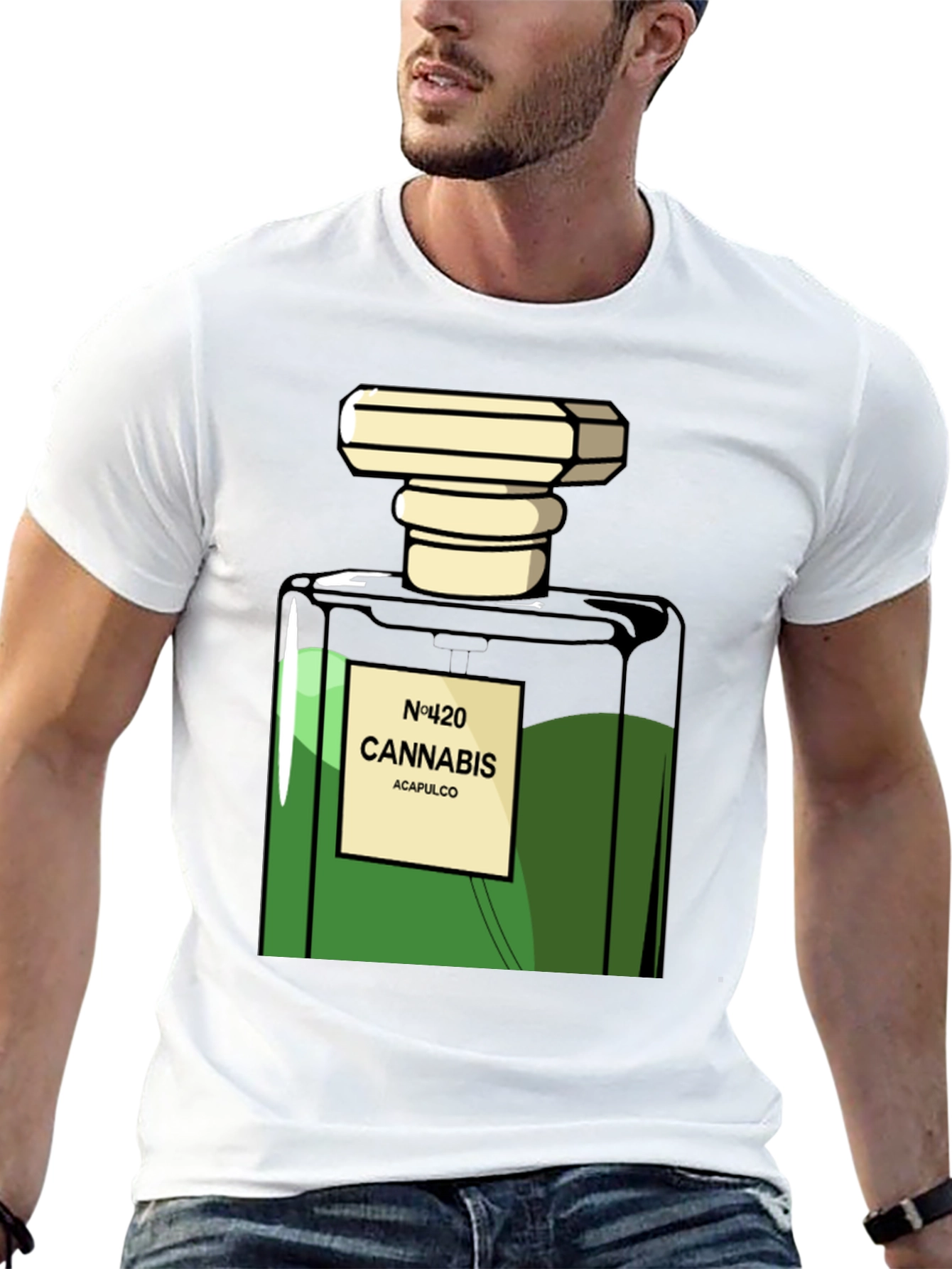 Camiseta Negra Cannabis N°420