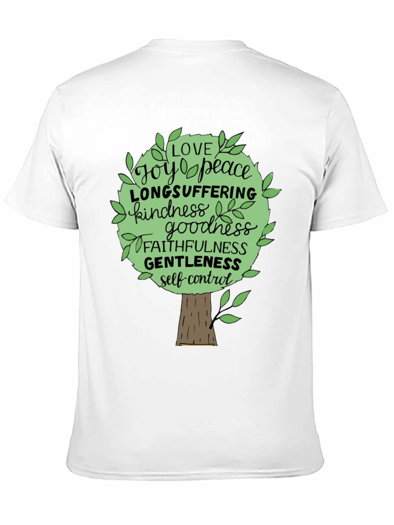 Camiseta Negra Árbol de Frutos del Espíritu