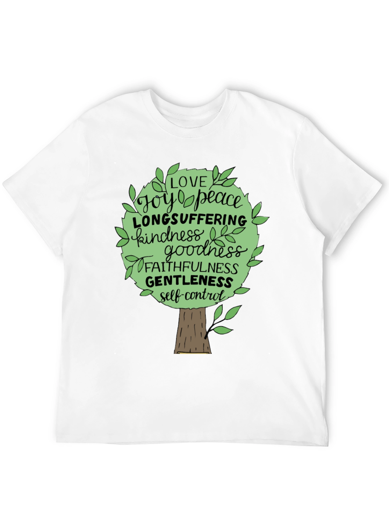 Camiseta Negra Árbol de Frutos del Espíritu