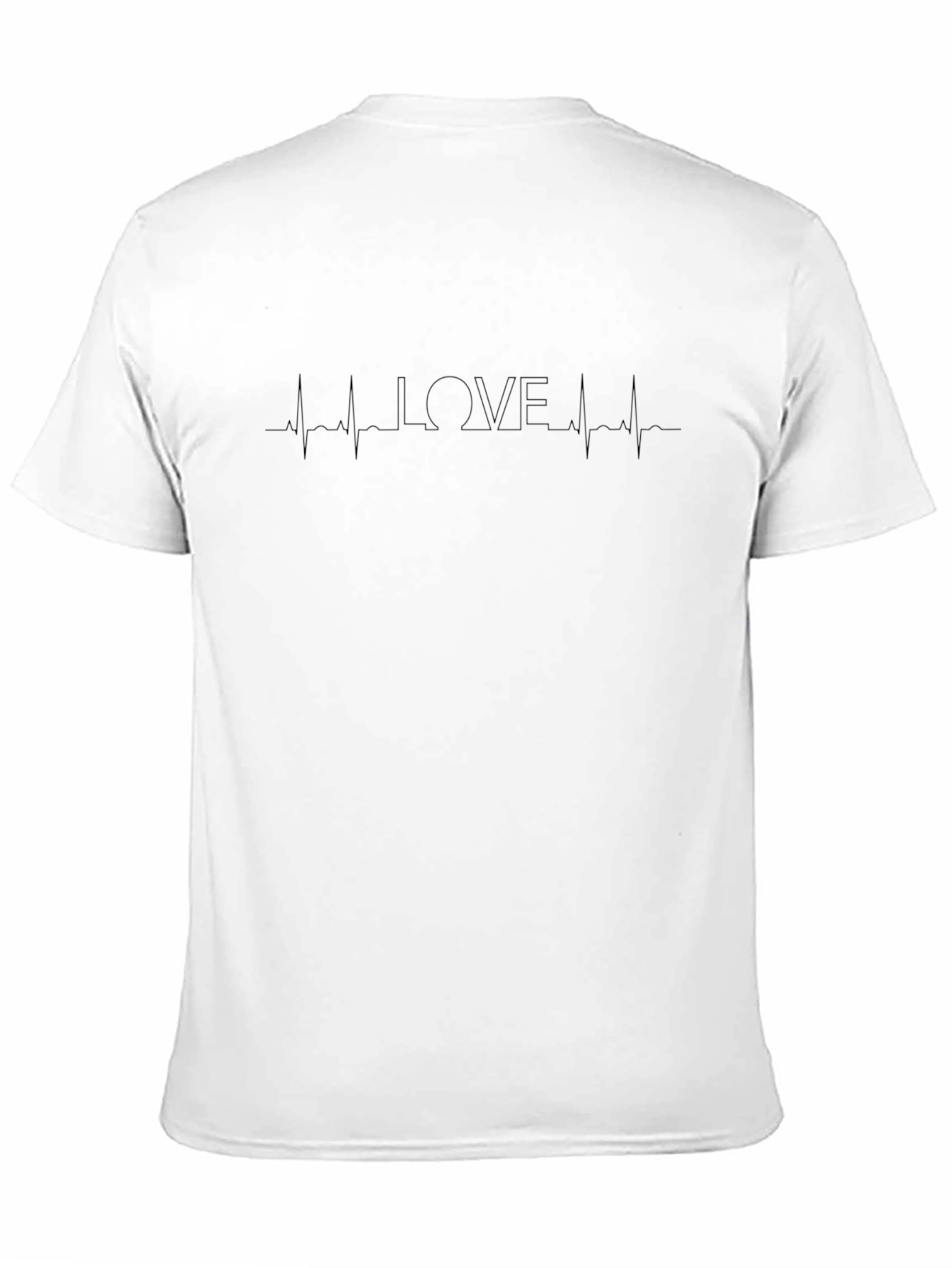 Camiseta Negra Love Ritmo Cardíaco