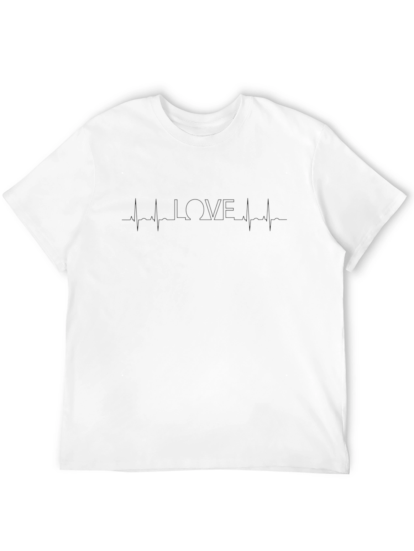 Camiseta Negra Love Ritmo Cardíaco