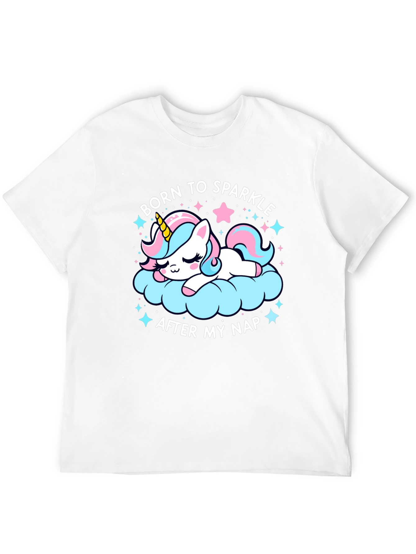 Camiseta Negra Unicornio Brillante