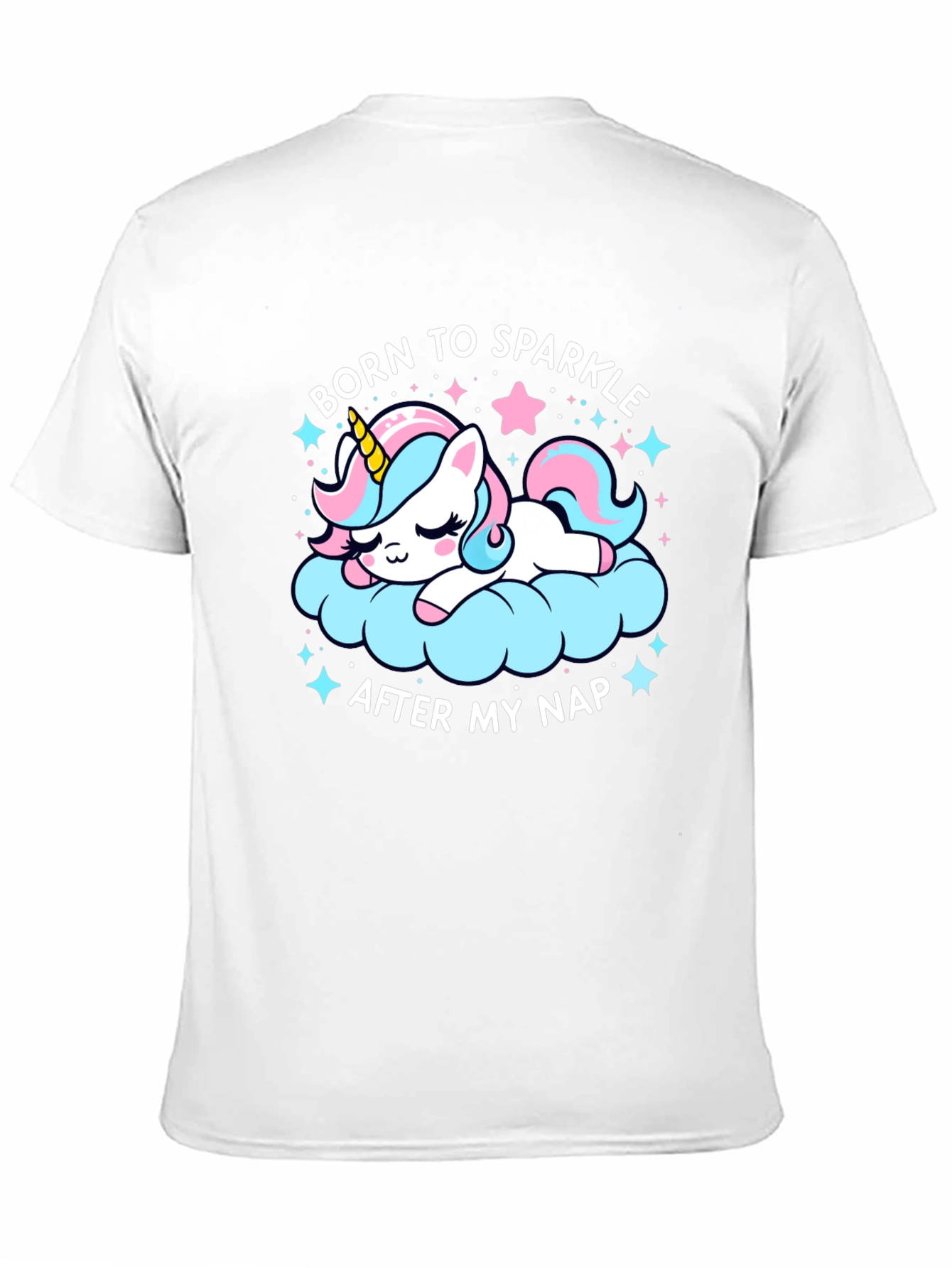 Camiseta Negra Unicornio Brillante