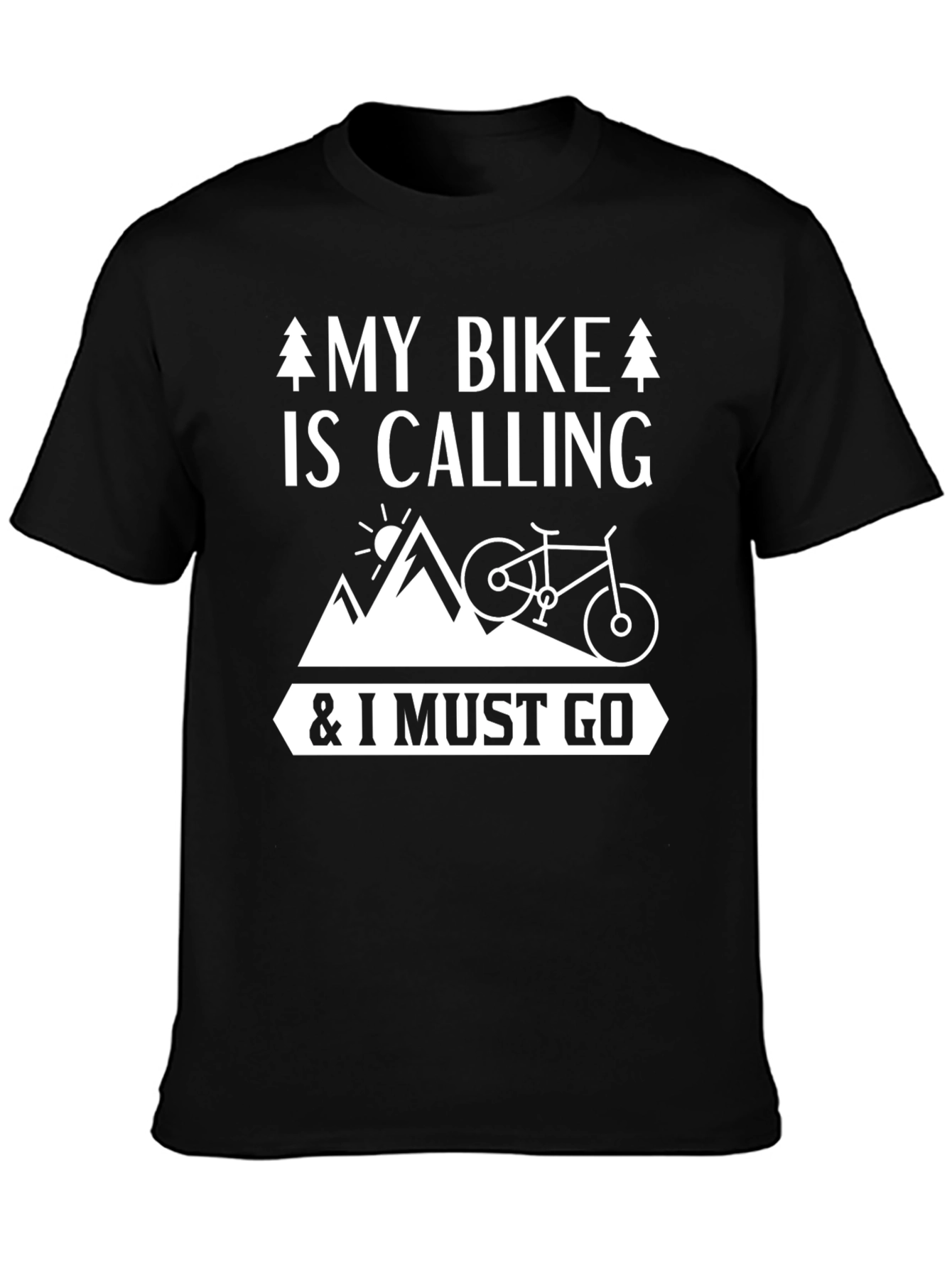 Camiseta Negra Mi Bicicleta Llama