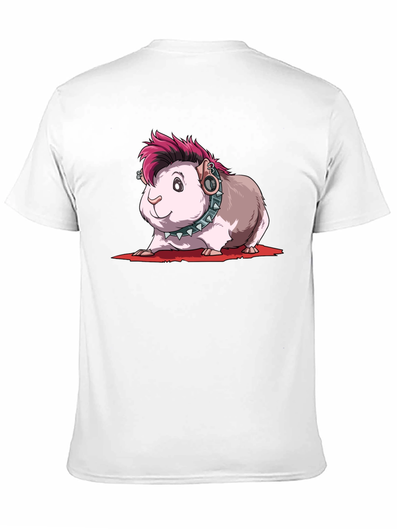Camiseta Negra con Diseño de Cobaya Punk