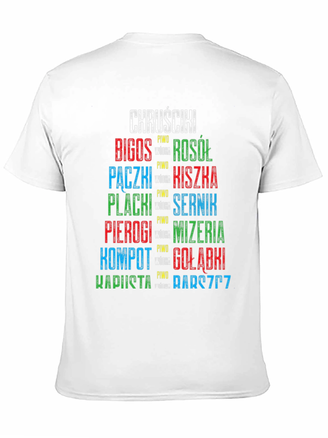 Camiseta Negra con Diseño de Comida Polaca
