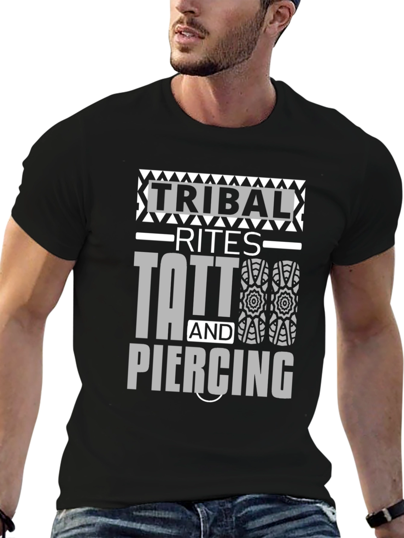 Camiseta Negra Unisex Tribal Rites Tattoo & Piercing