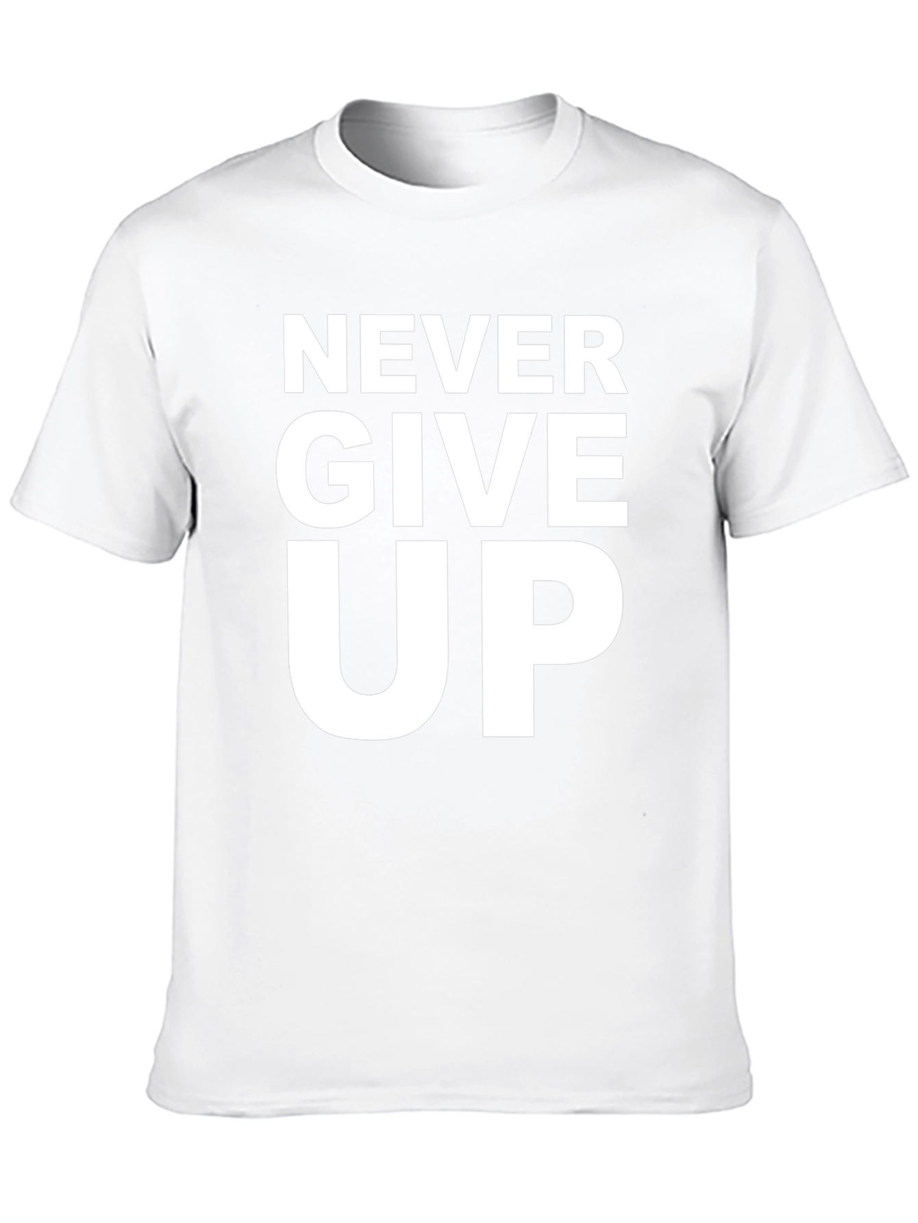 Camiseta Negra Motivacional - Never Give Up