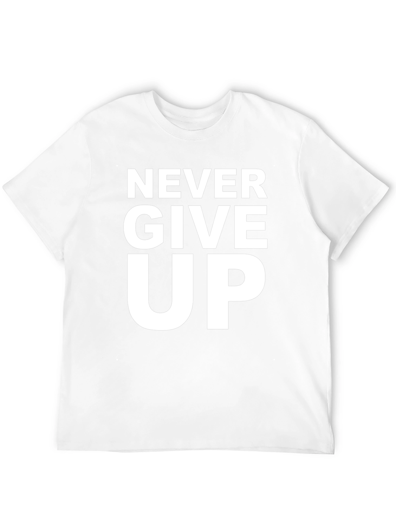 Camiseta Negra Motivacional - Never Give Up