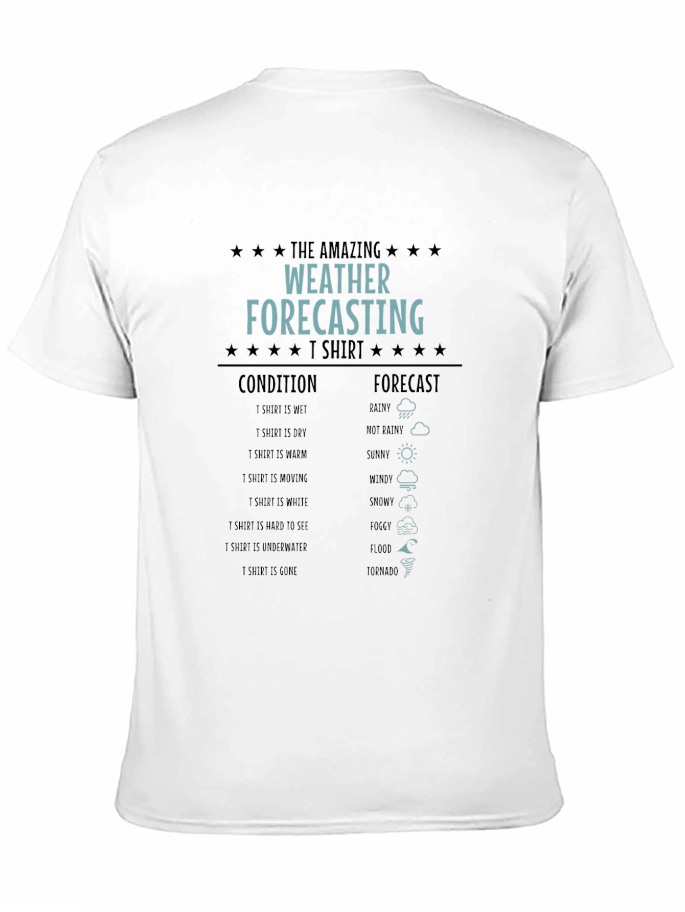 Camiseta Humorística Pronóstico del Tiempo