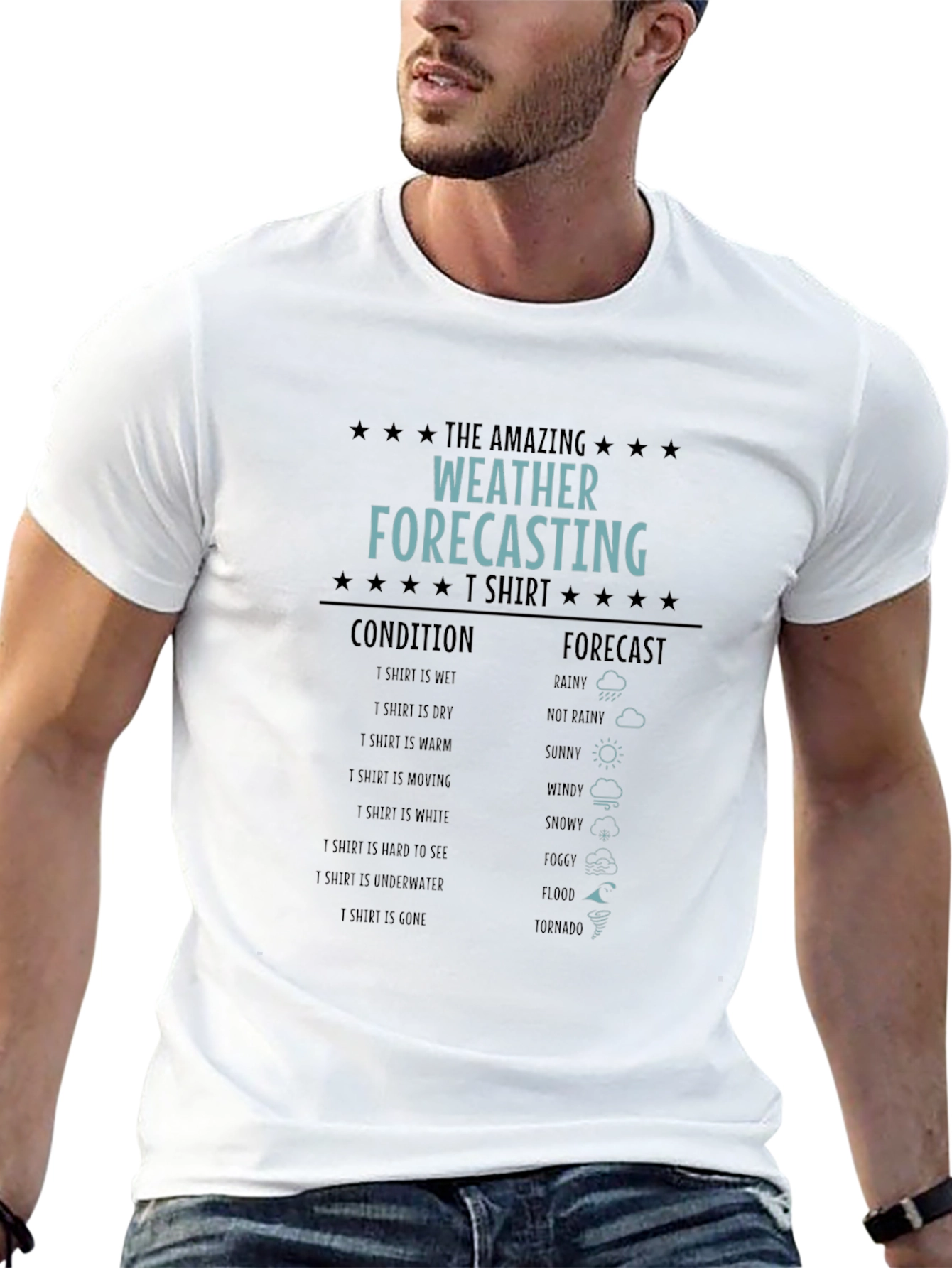 Camiseta Humorística Pronóstico del Tiempo